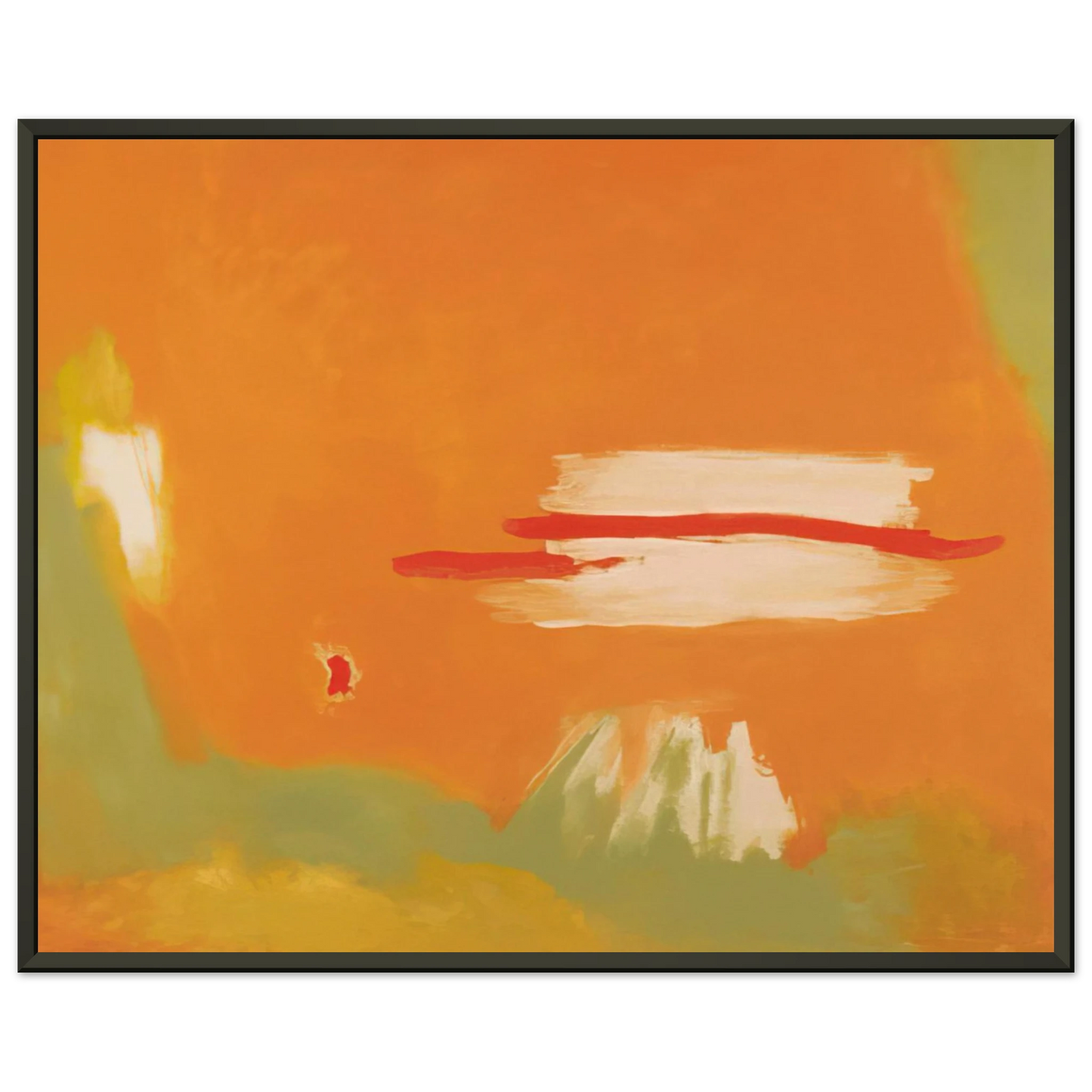 Esteban Vicente RED ACROSS 1996 Framed Art Print - Aluminum Frame - 40x50 cm / 16x20 inches