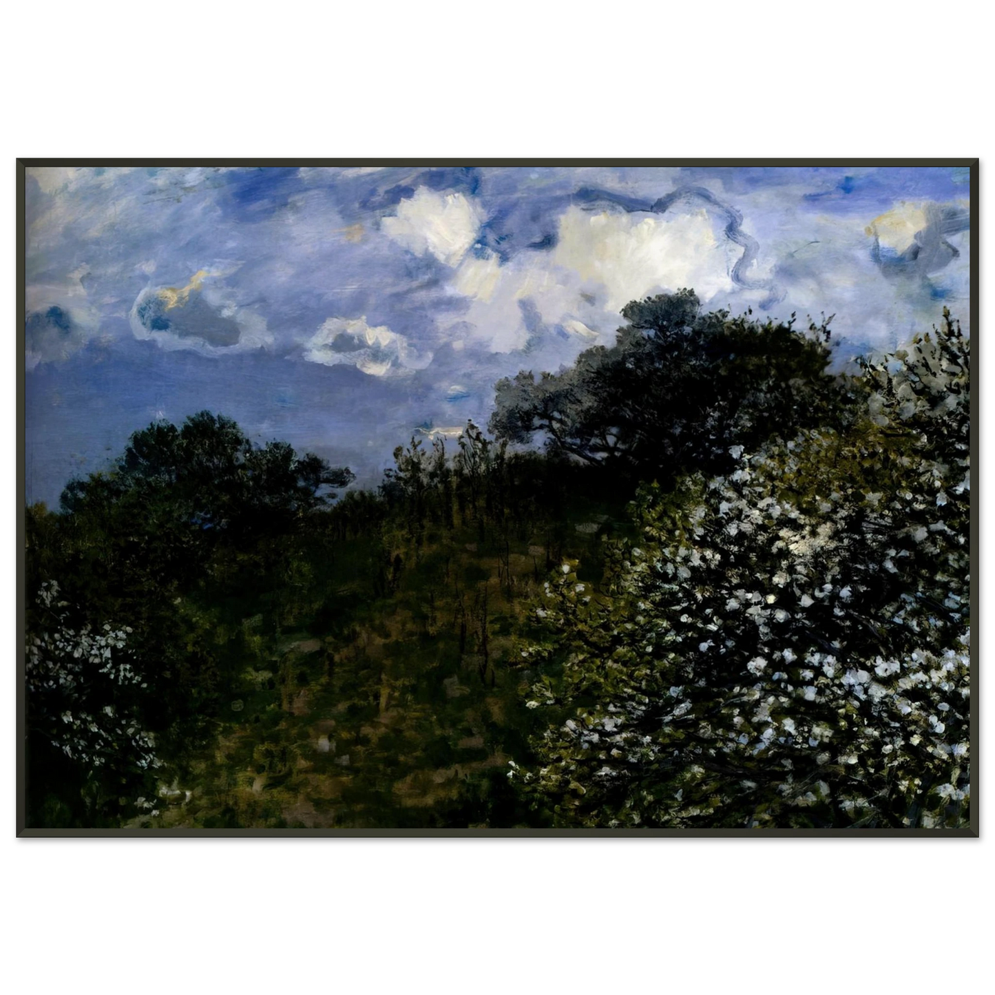 claude monet Spring Framed Art Print - Aluminum Frame - 21x29.7 cm / 8x12"
