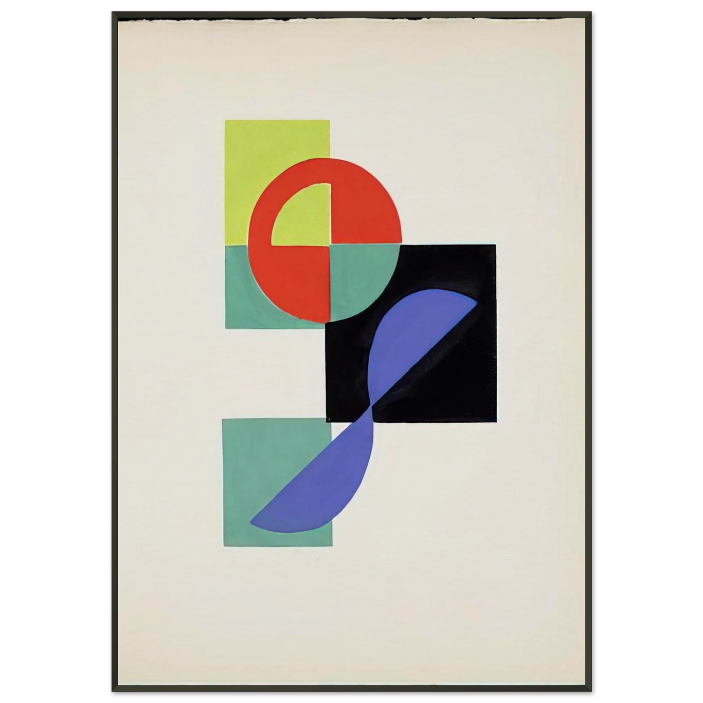 Sonia Delaunay POEMS BY TRISTAN TZARA Framed Art Print - Aluminum Frame - 21x29.7 cm / 8x12"