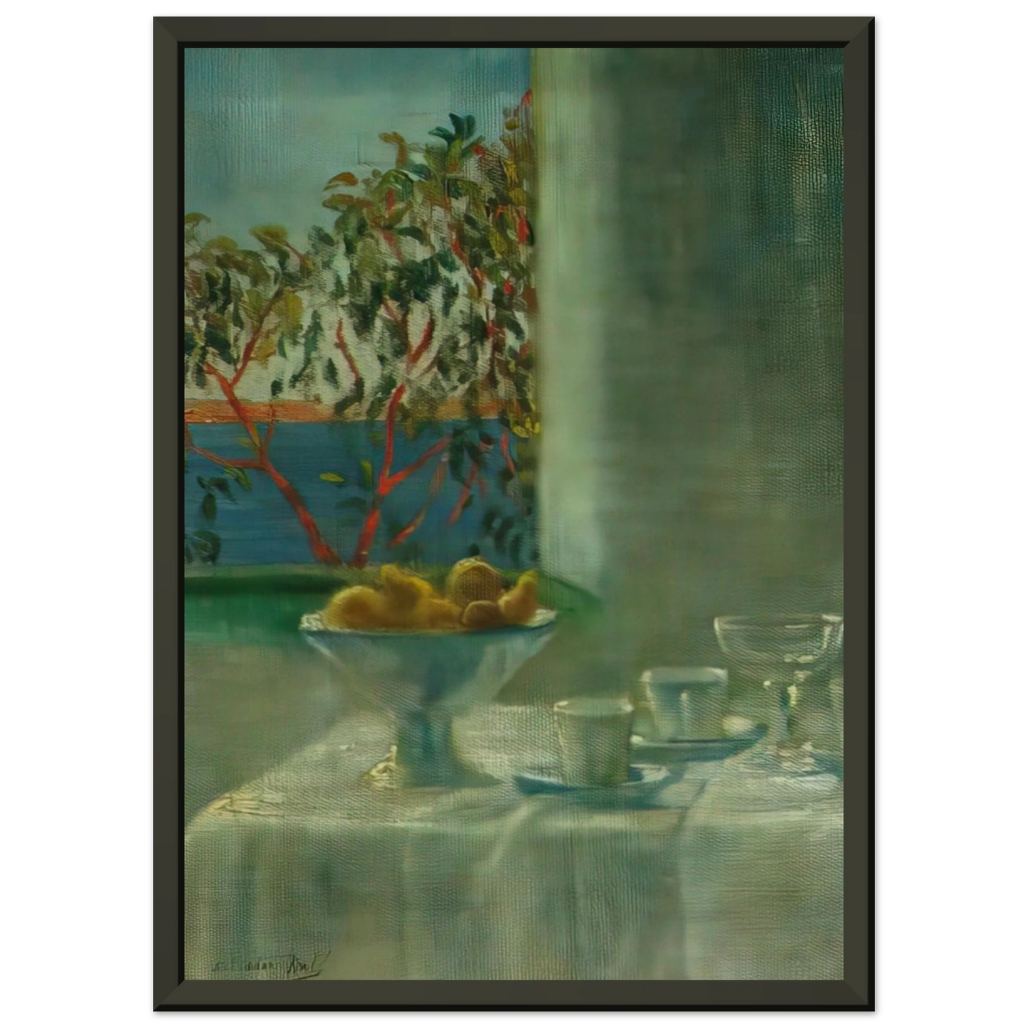 Salvador Dali STILL LIFE BY A WINDOW Framed Art Print - Aluminum Frame - 40x50 cm / 16x20 inches
