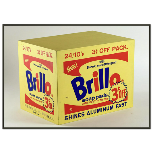 Andy Warhol  Brillo Box  3c Off  Framed Art Print  - Aluminum Frame - 21x29.7 cm / 8x12"