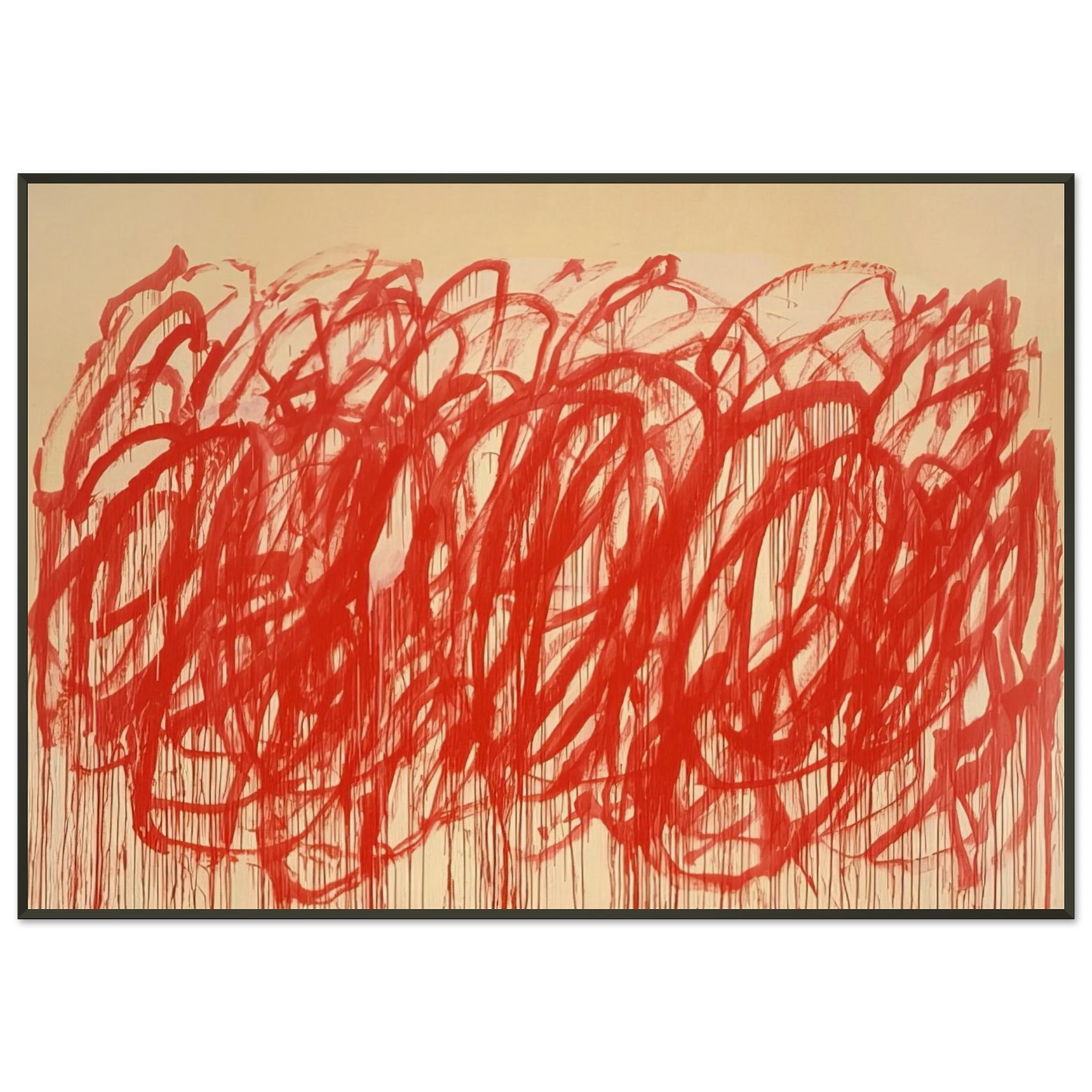 Cy Twombly Untitled Bacchus Framed Art Print - Aluminum Frame - 21x29.7 cm / 8x12"
