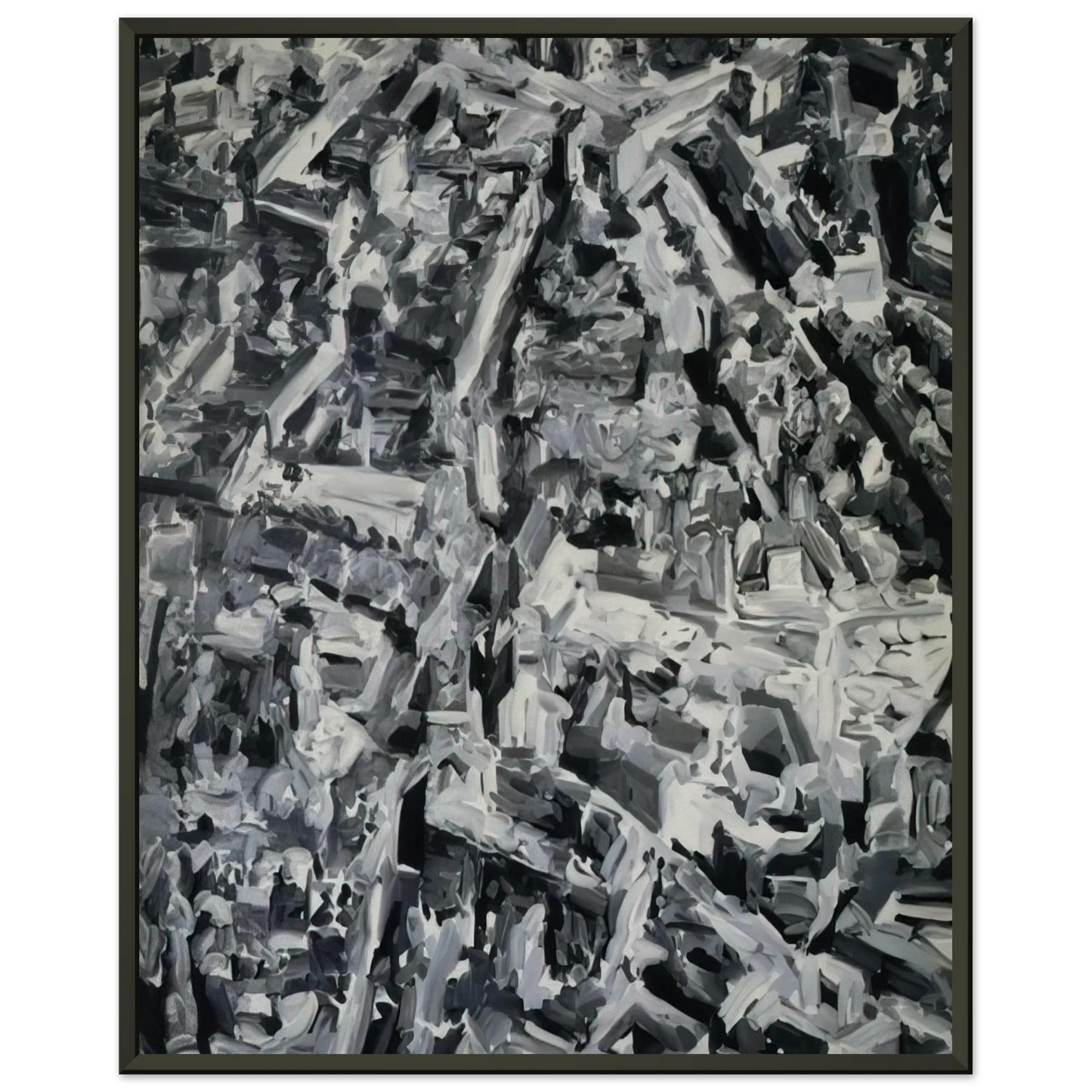 Gerhard Richter TOWNSCAPE F 1968 Framed Art Print - Aluminum Frame - 40x50 cm / 16x20 inches
