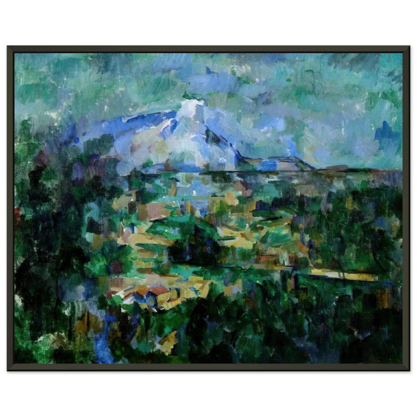 Paul Cezanne Montagne SainteVictoire from Lauves Framed Art Print - Aluminum Frame - 60x80 cm / 24x32 inches