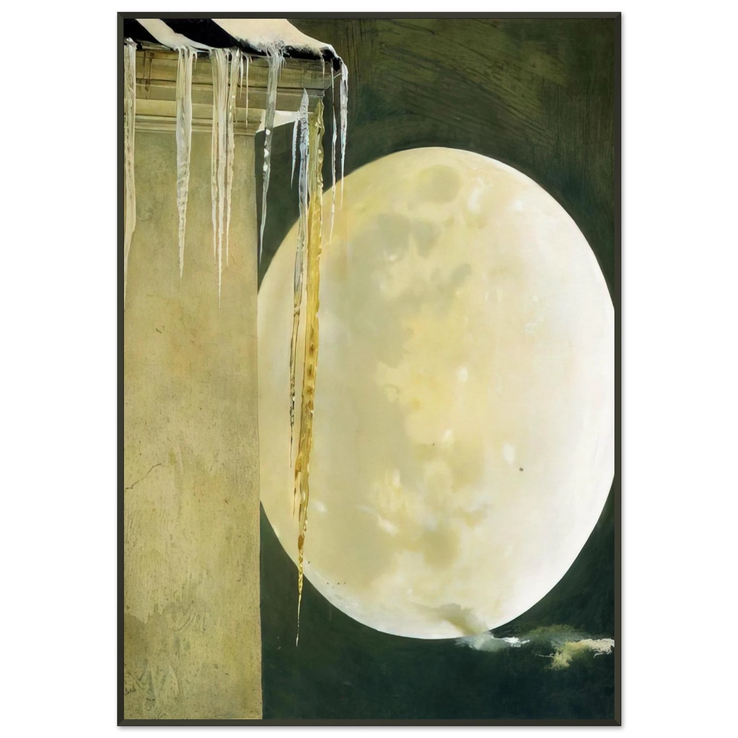 Andrew Wyeth MOON MADNESS Framed Art Print - Aluminum Frame - 21x29.7 cm / 8x12"