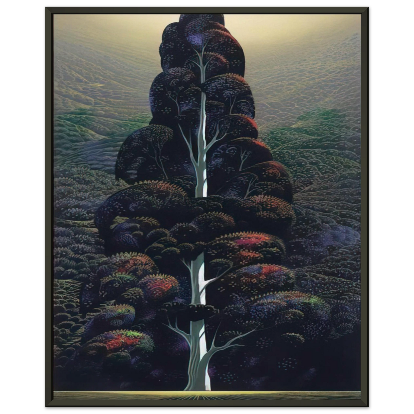 Eyvind Earle  Reaching for the Sky Framed Art Print  - Aluminum Frame - 40x50 cm / 16x20 inches