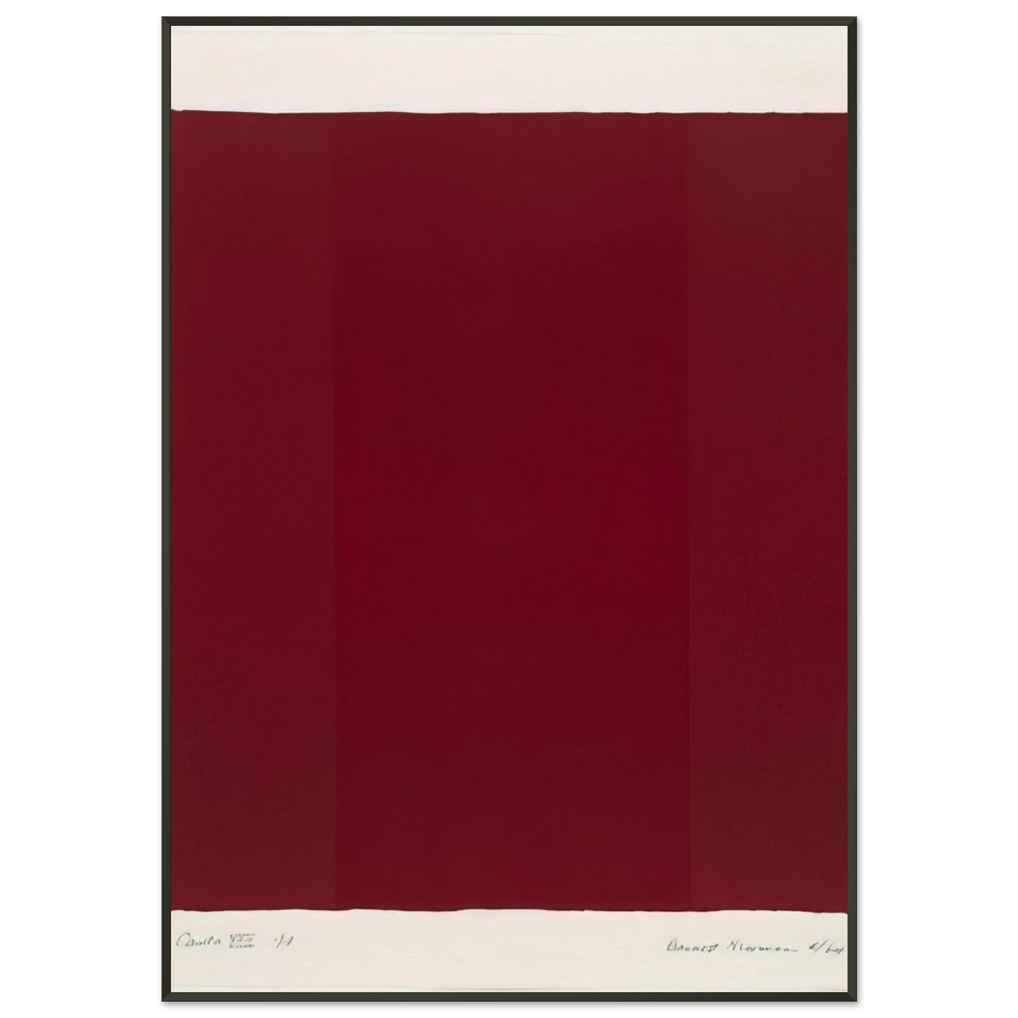 Barnett Newman Canto XVII Framed Art Print - Aluminum Frame - 21x29.7 cm / 8x12"