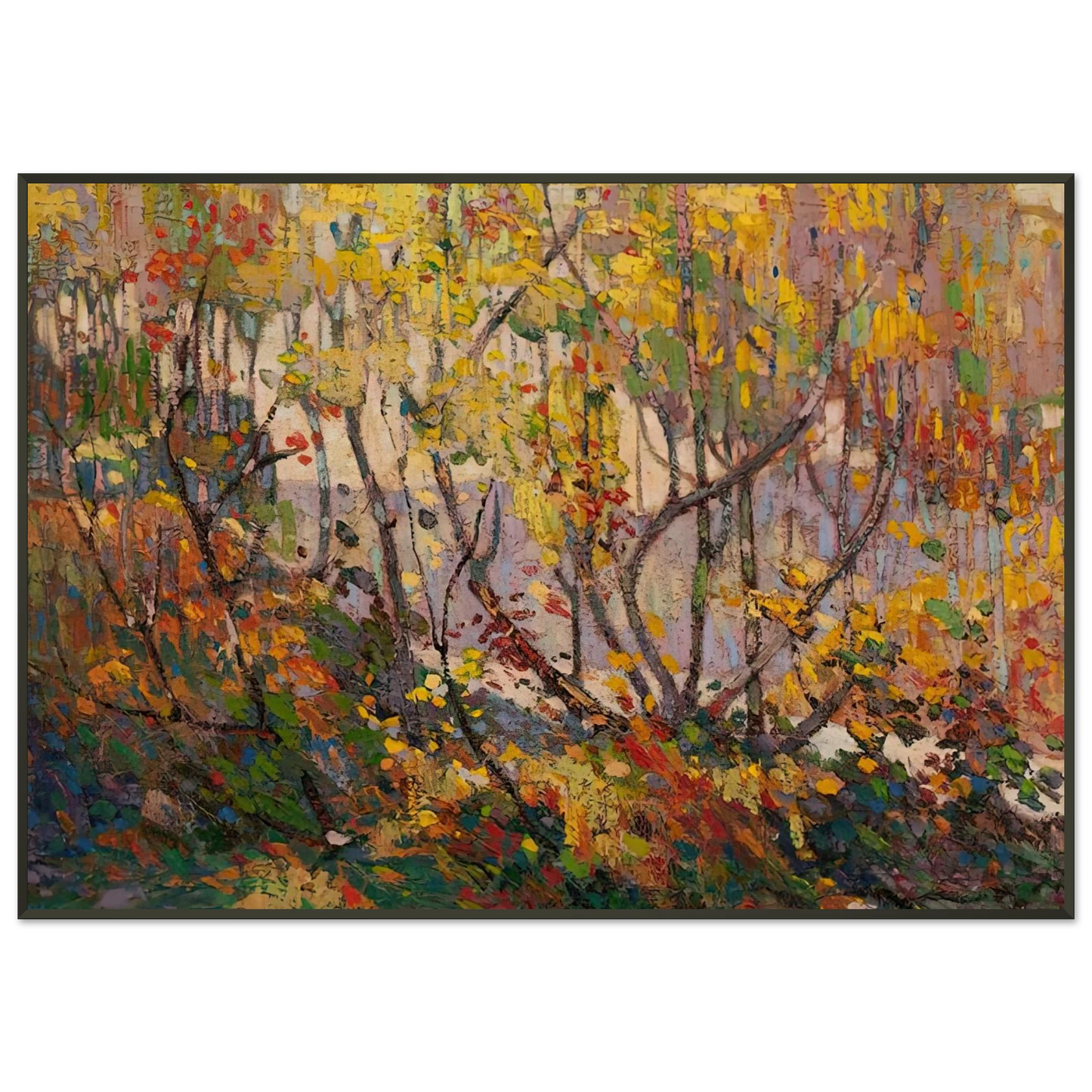 Tom Thomson OPULENT OCTOBER 1916 Framed Art Print - Aluminum Frame - 21x29.7 cm / 8x12"