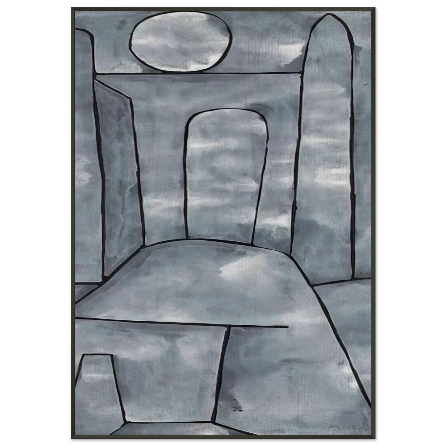 Paul Klee  A GATE 1938 Framed Art Print  - Aluminum Frame - 21x29.7 cm / 8x12"