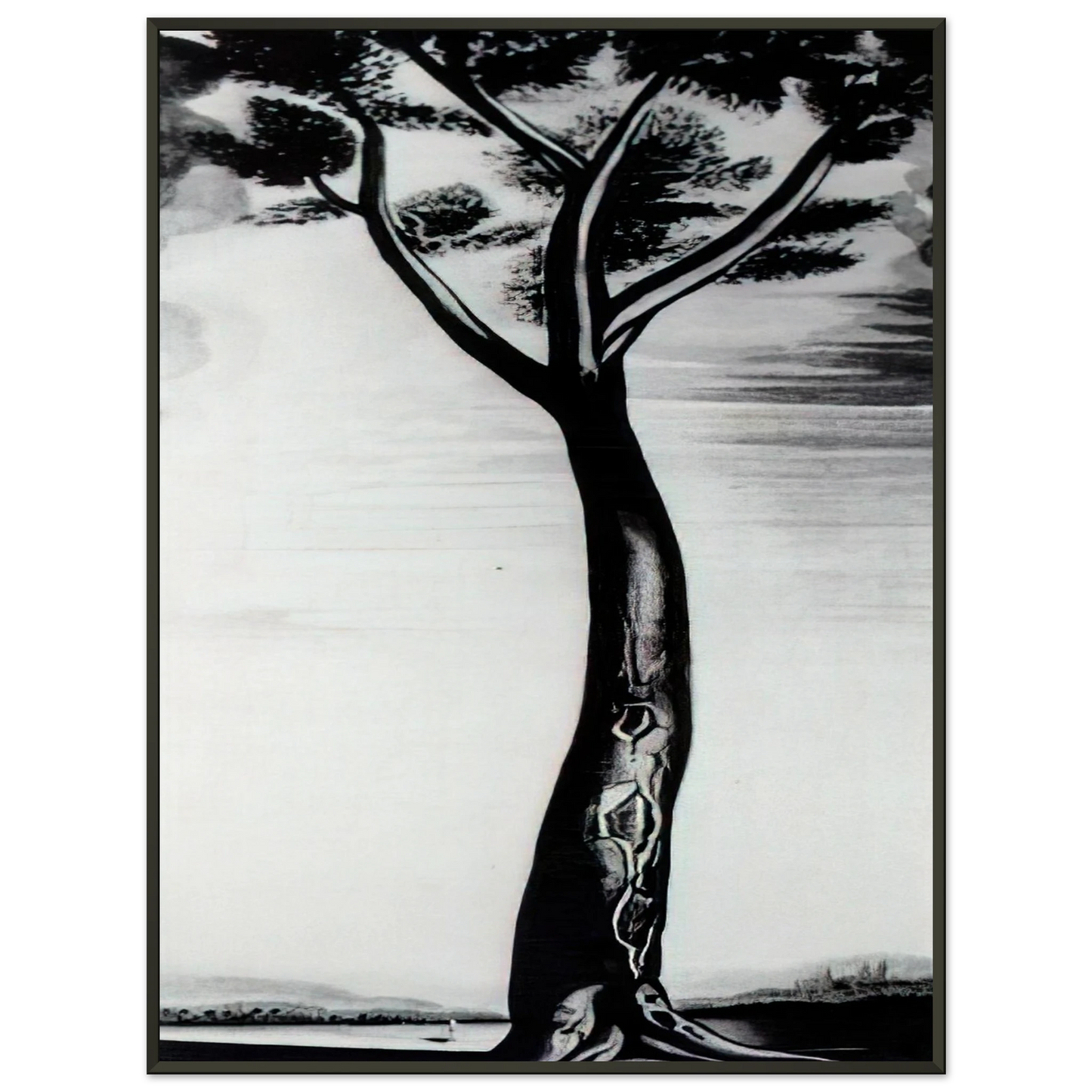 Salvador Dali THE TREE Framed Art Print - Aluminum Frame - 60x80 cm / 24x32 inches