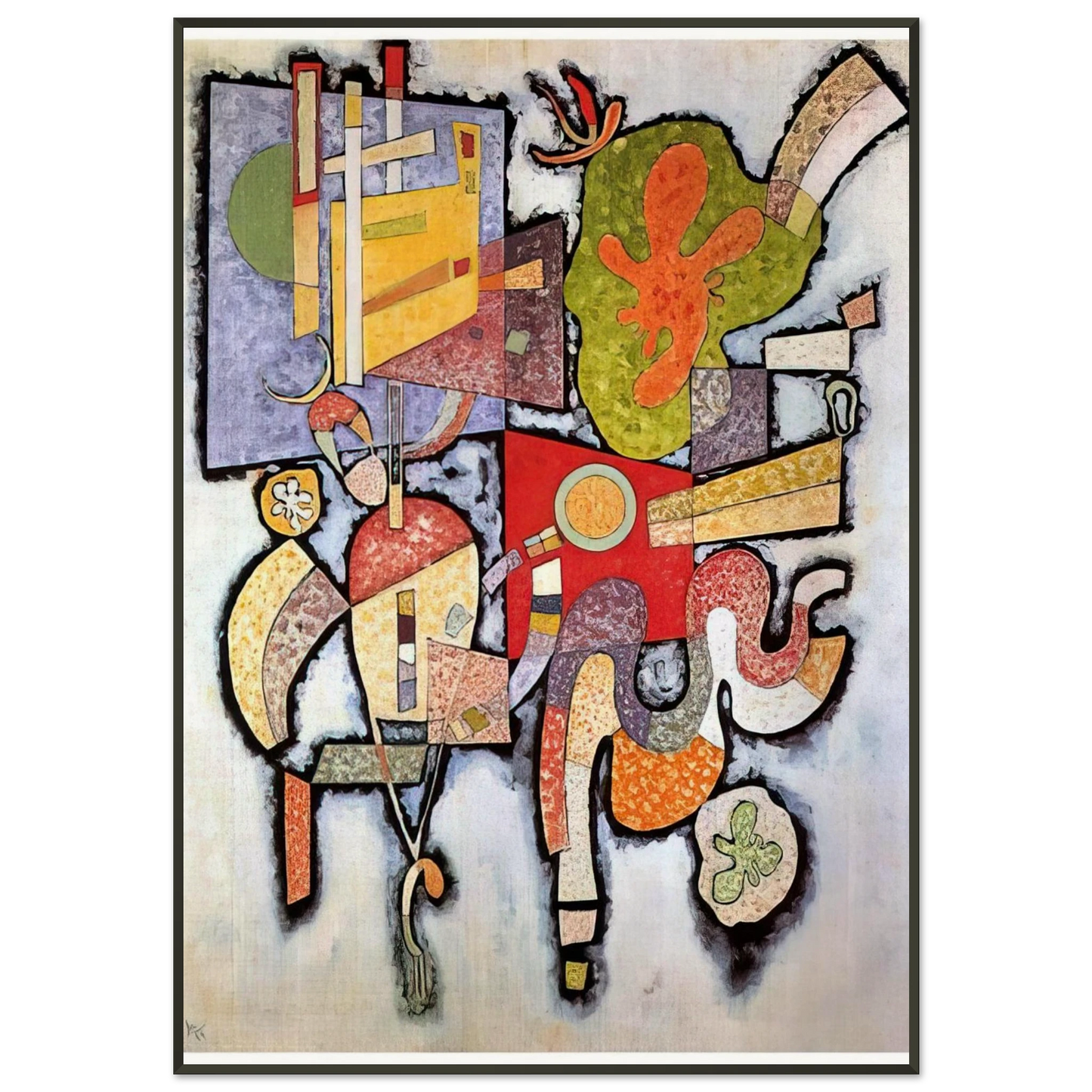 Wassily Kandinsky  COMPLEX SIMPLE 1939 Framed Art Print  - Aluminum Frame - 21x29.7 cm / 8x12"