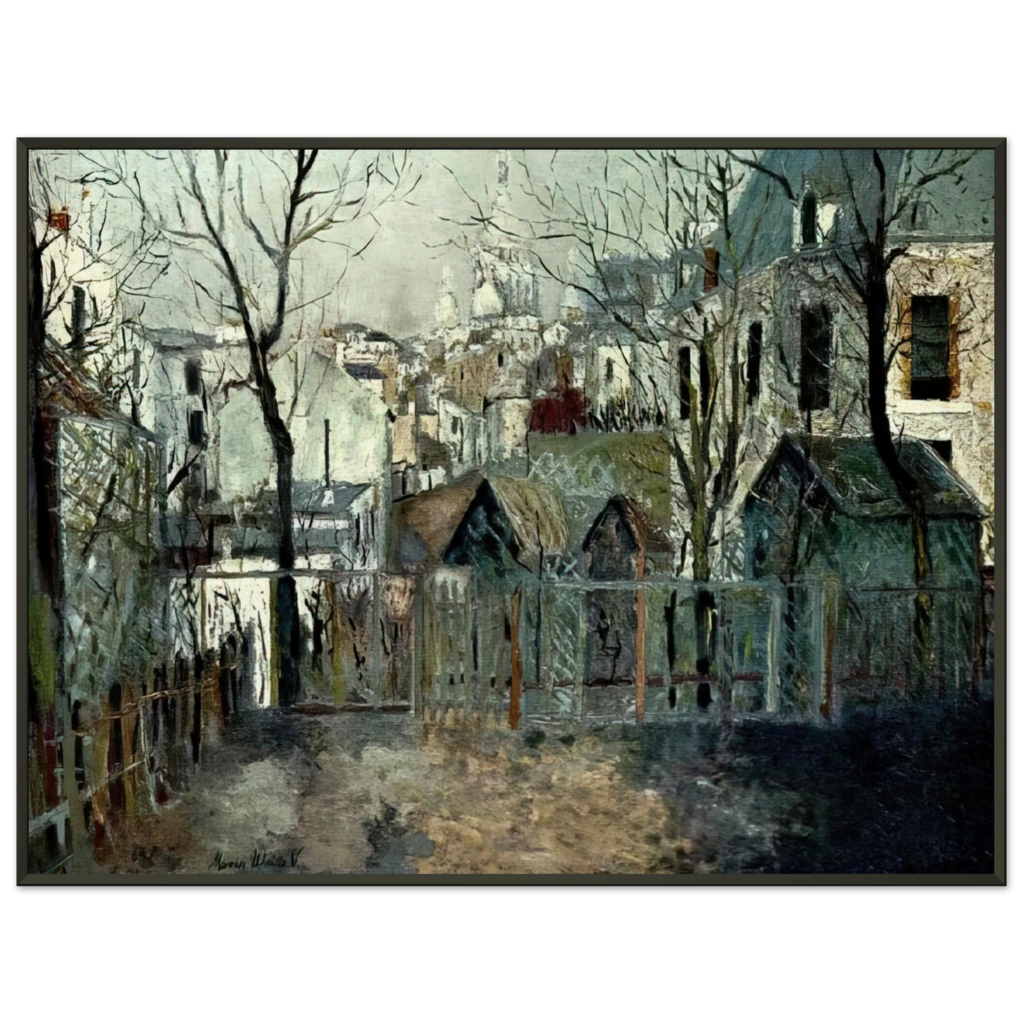 Maurice Utrillo RENOIR S GARDEN Framed Art Print - Aluminum Frame - 70x100 cm / 28x40 inches