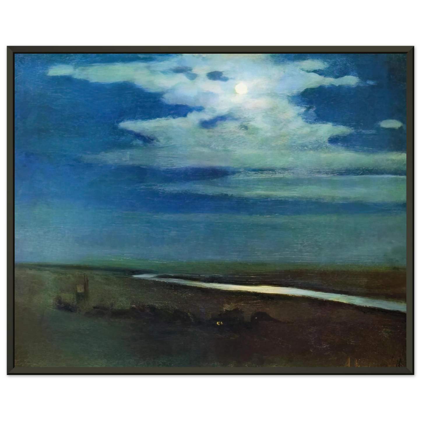 Arkhyp Kuindzhi Night Framed Art Print - Aluminum Frame - 70x100 cm / 28x40 inches