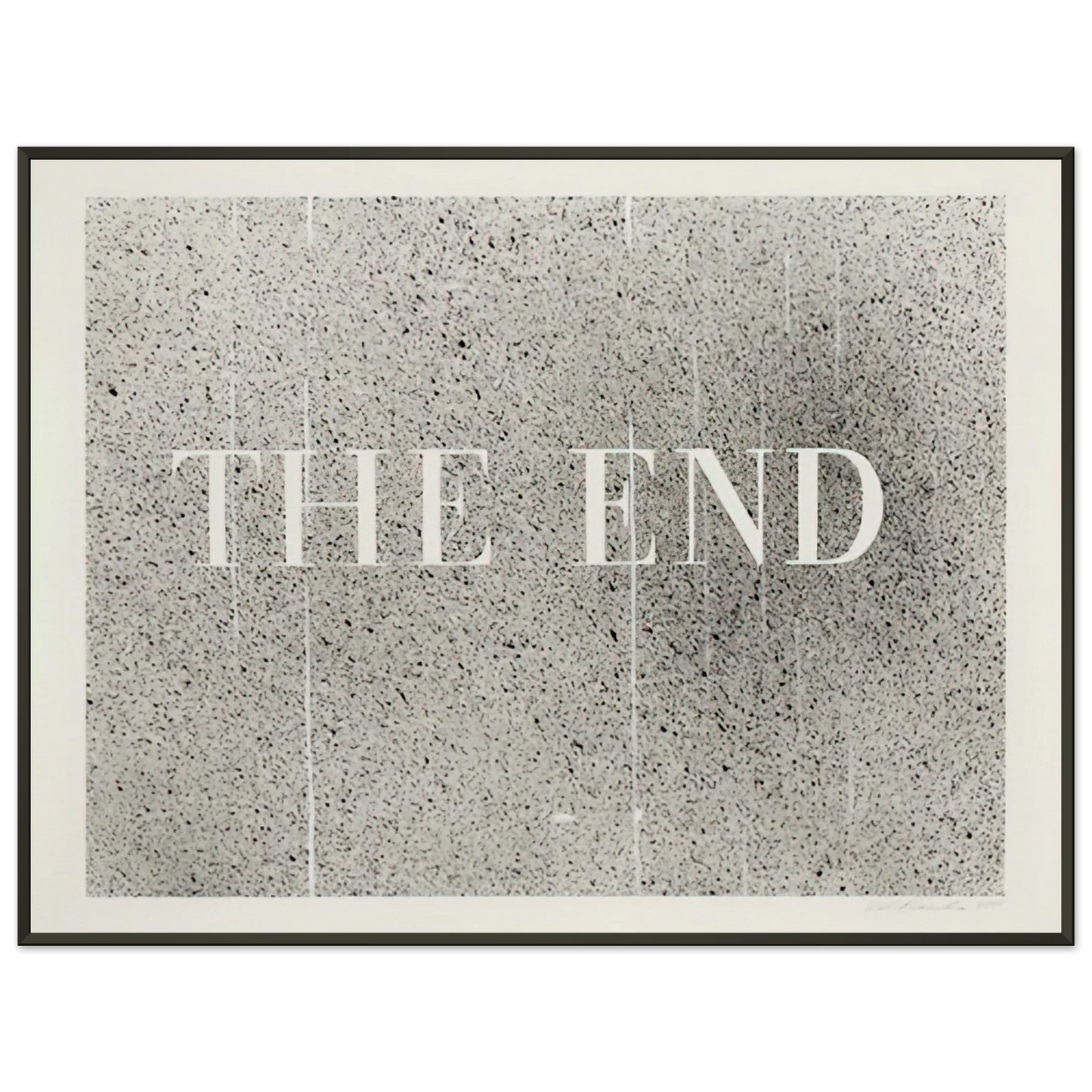 Edward Ruscha THE END 60 2005 Framed Art Print - Aluminum Frame - 70x100 cm / 28x40 inches