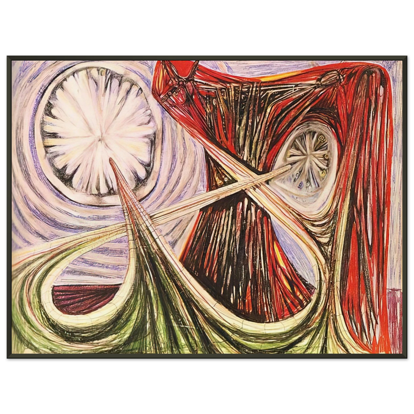 Roberto Matta SPACE TRAVEL STAR TRAVEL 1938 Framed Art Print - Aluminum Frame - 60x80 cm / 24x32 inches