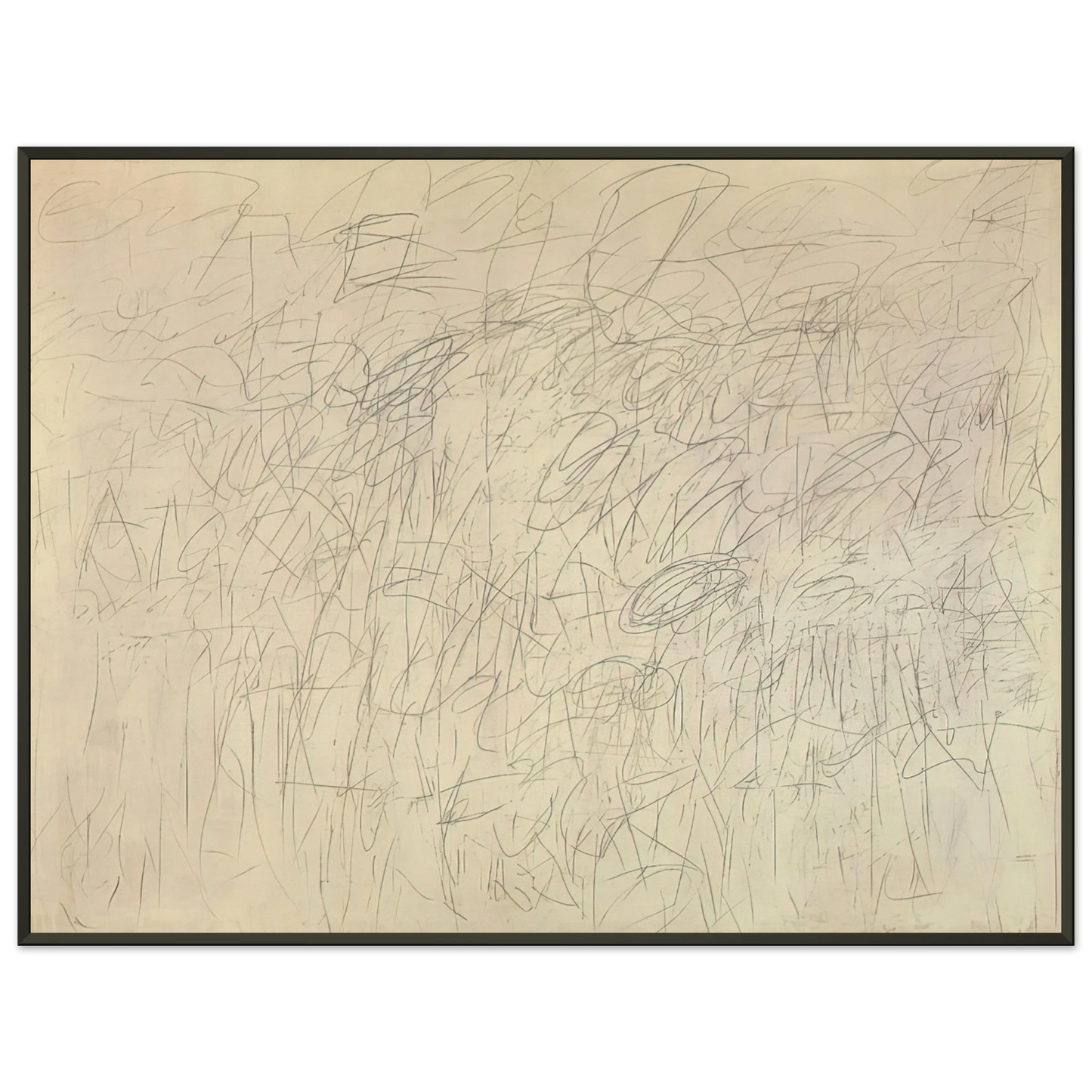 Cy Twombly Academy Framed Art Print - Aluminum Frame - 70x100 cm / 28x40 inches