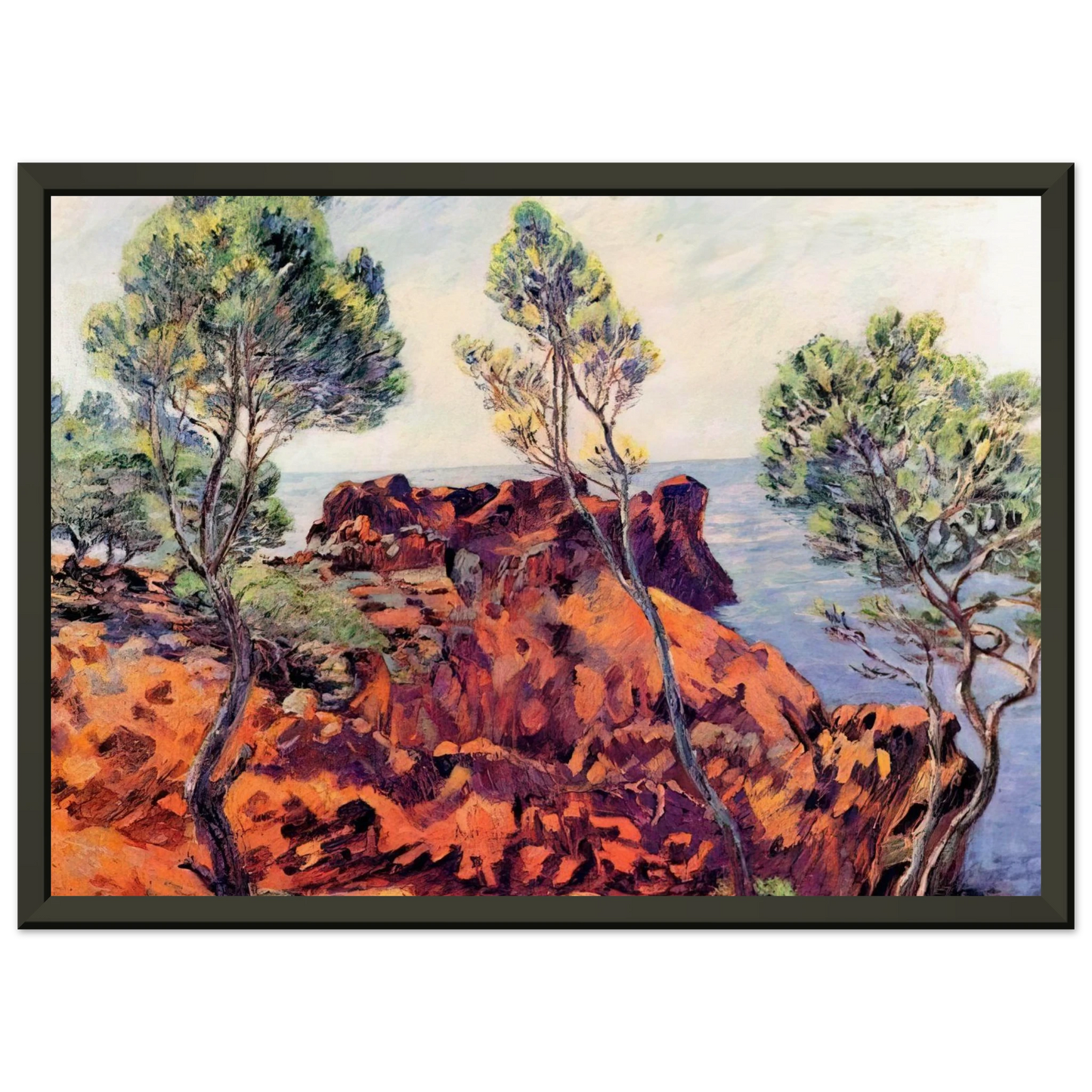Armand Guillaumin Agay les Roches Rouges 1901 Framed Art Print - Aluminum Frame - 60x80 cm / 24x32 inches