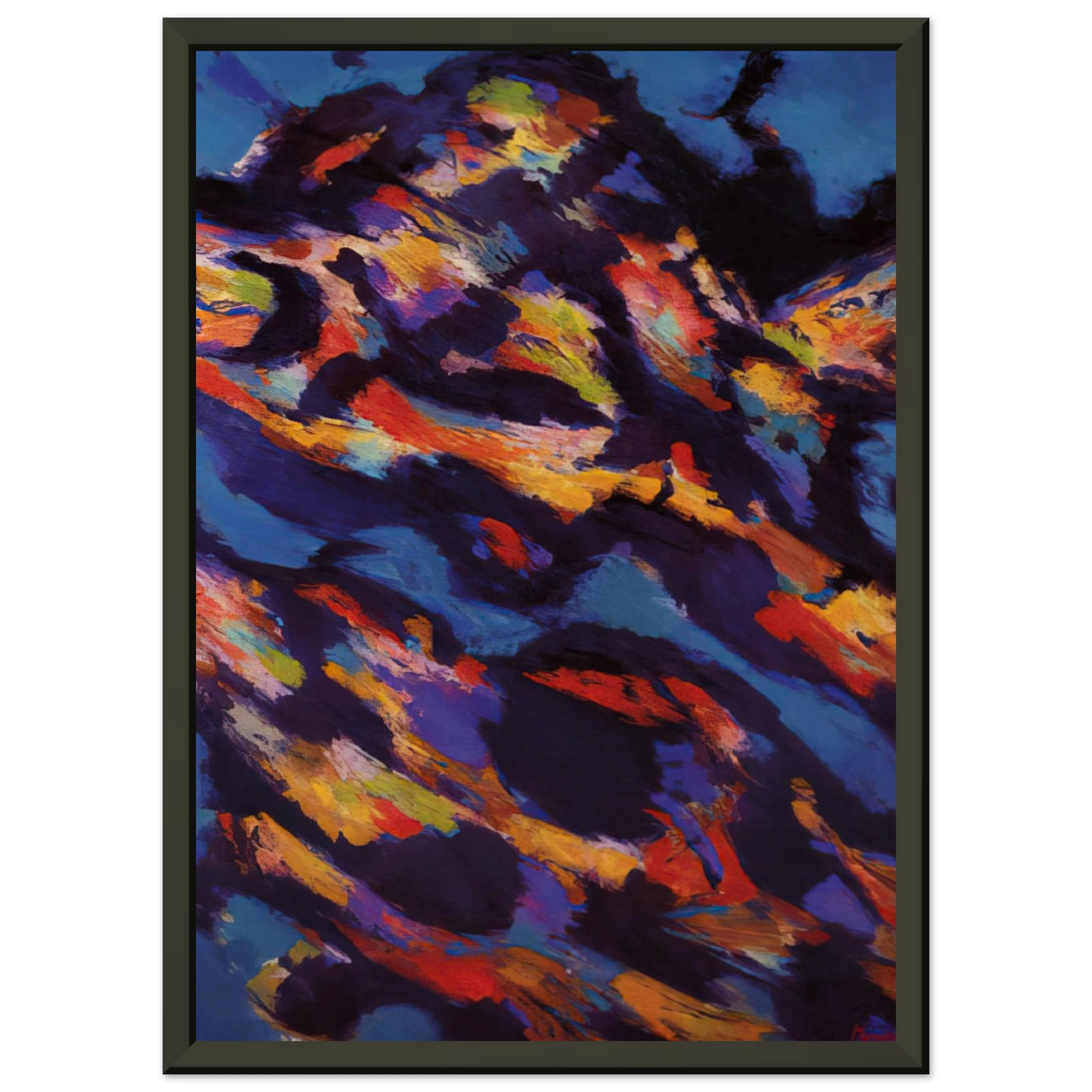 Alfred Manessier Hommage a Miguel de Unamuno Le Torrent vert 1965 Framed Art Print - Aluminum Frame - 60x80 cm / 24x32 inches