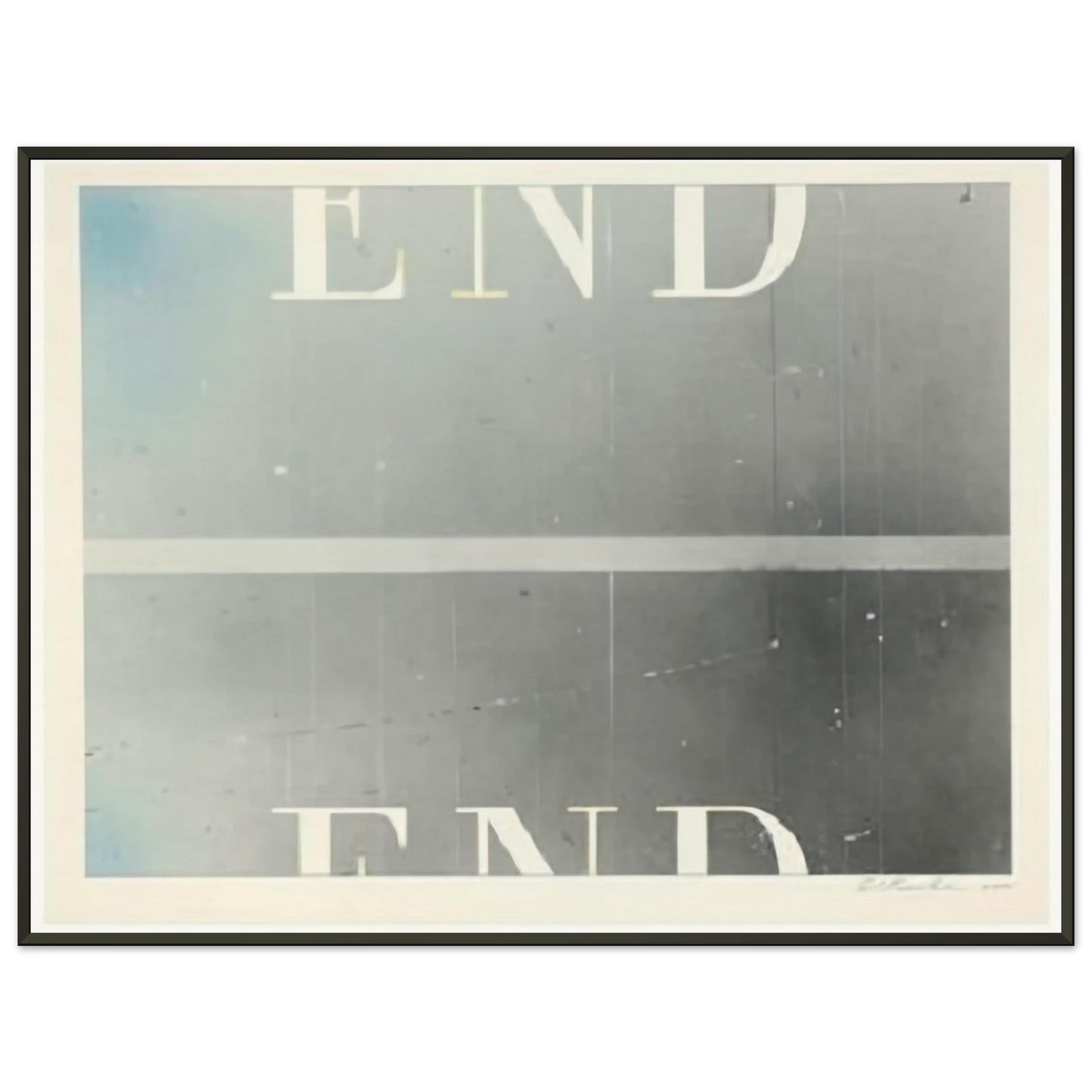 Edward Ruscha THE END 53 Framed Art Print - Aluminum Frame - 40x50 cm / 16x20 inches