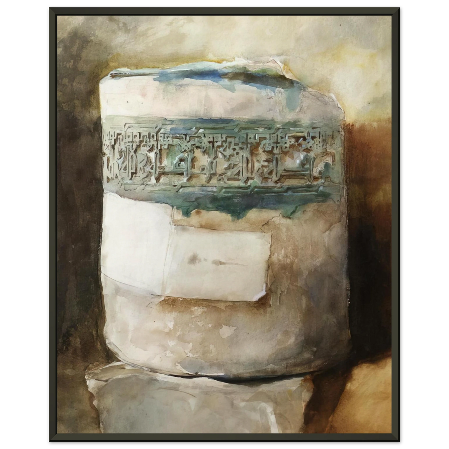 John Singer Sargent Persian Artifact with Faience Decoration Framed Art Print - Aluminum Frame - 40x50 cm / 16x20 inches