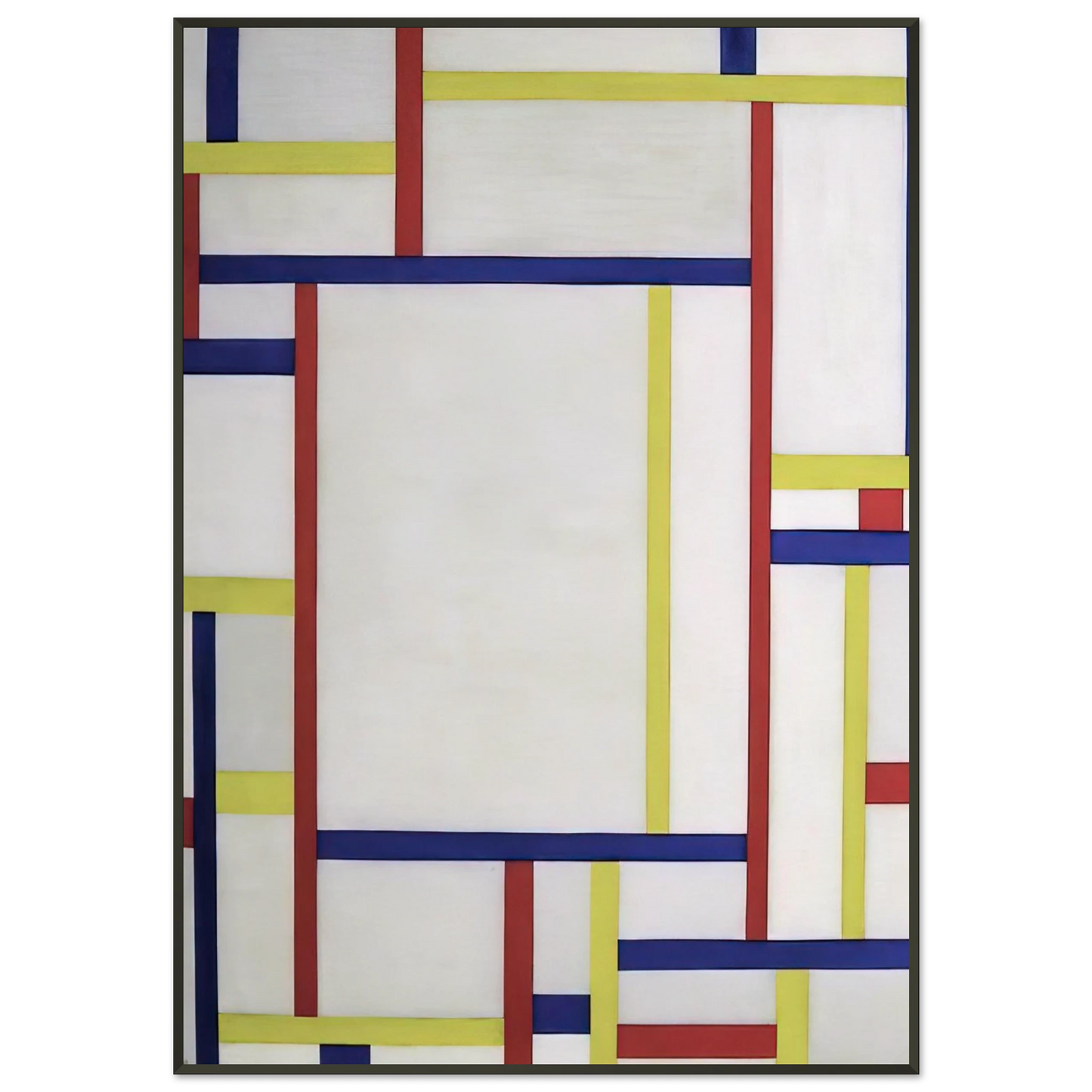 Fritz Glarner Painting white 1945 Framed Art Print - Aluminum Frame - 21x29.7 cm / 8x12"