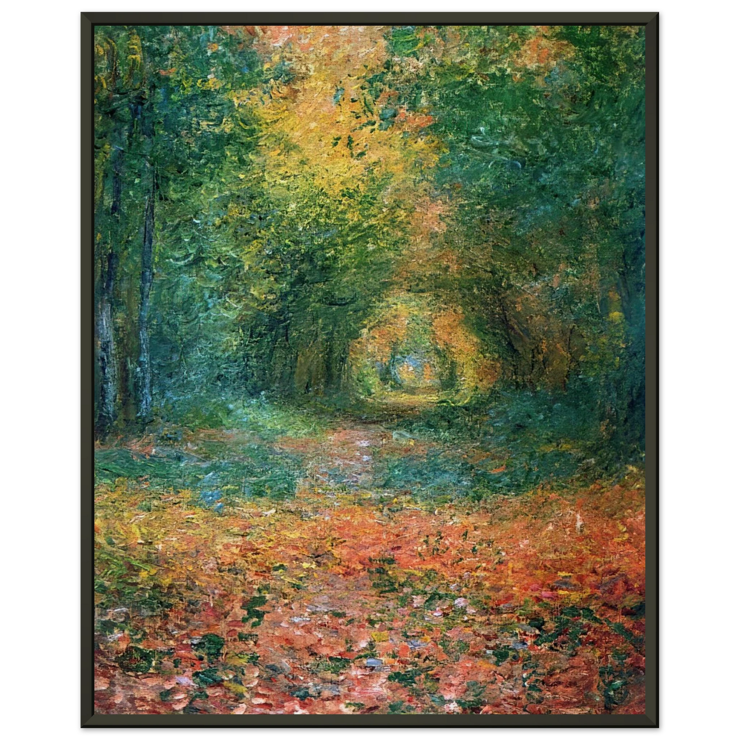 claude monet The Undergrowth in the Forest of SaintGermain Framed Art Print - Aluminum Frame - 60x80 cm / 24x32 inches