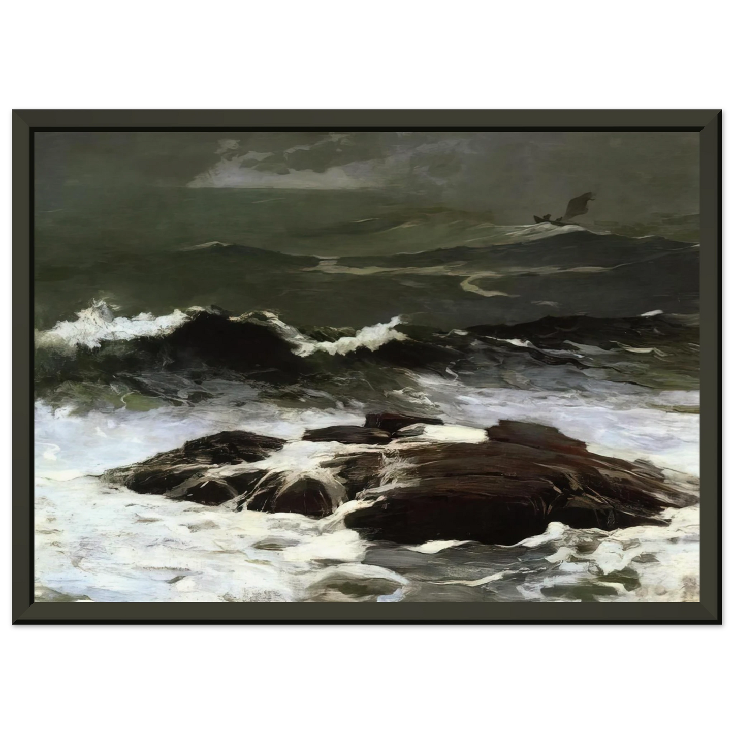 Winslow Homer SUMMER SQUALL 1904 Framed Art Print - Aluminum Frame - 40x50 cm / 16x20 inches