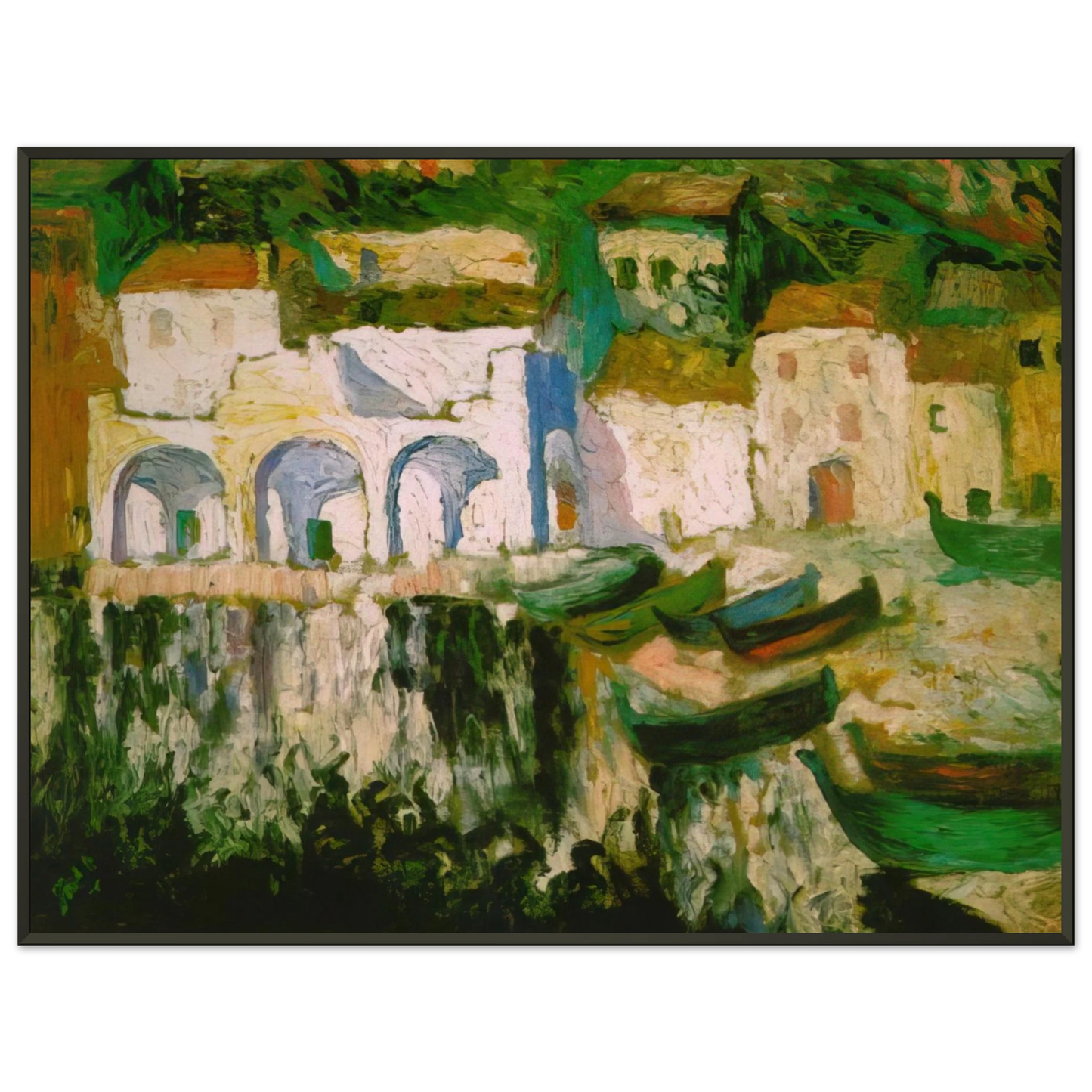 Salvador Dali VIEW OF PORTDOGUE PORT ALUGER Framed Art Print - Aluminum Frame - 70x100 cm / 28x40 inches
