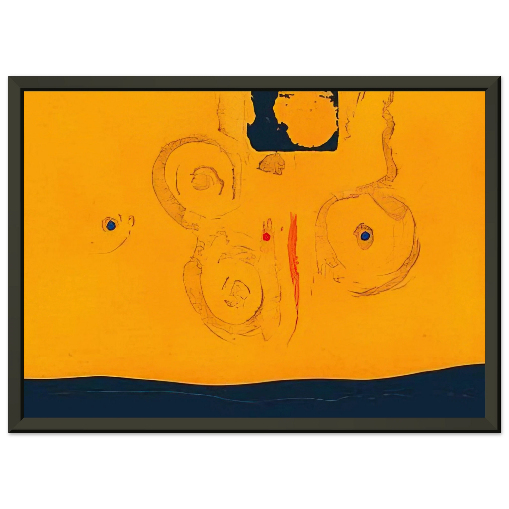 Helen Frankenthaler  Plaza Real  1988 Framed Art Print  - Aluminum Frame - 70x100 cm / 28x40 inches