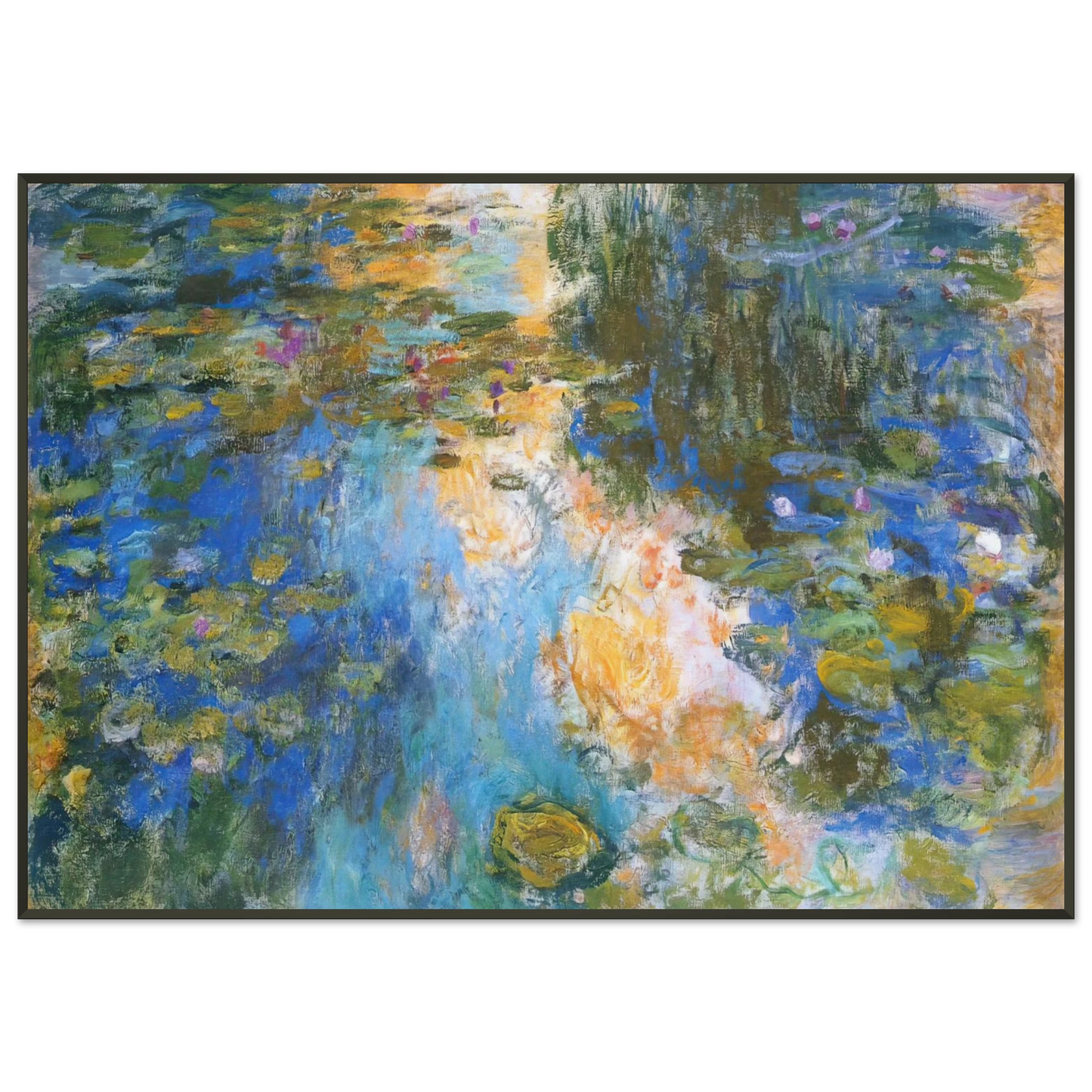 claude monet The Water Lily Pond X Framed Art Print - Aluminum Frame - 21x29.7 cm / 8x12"