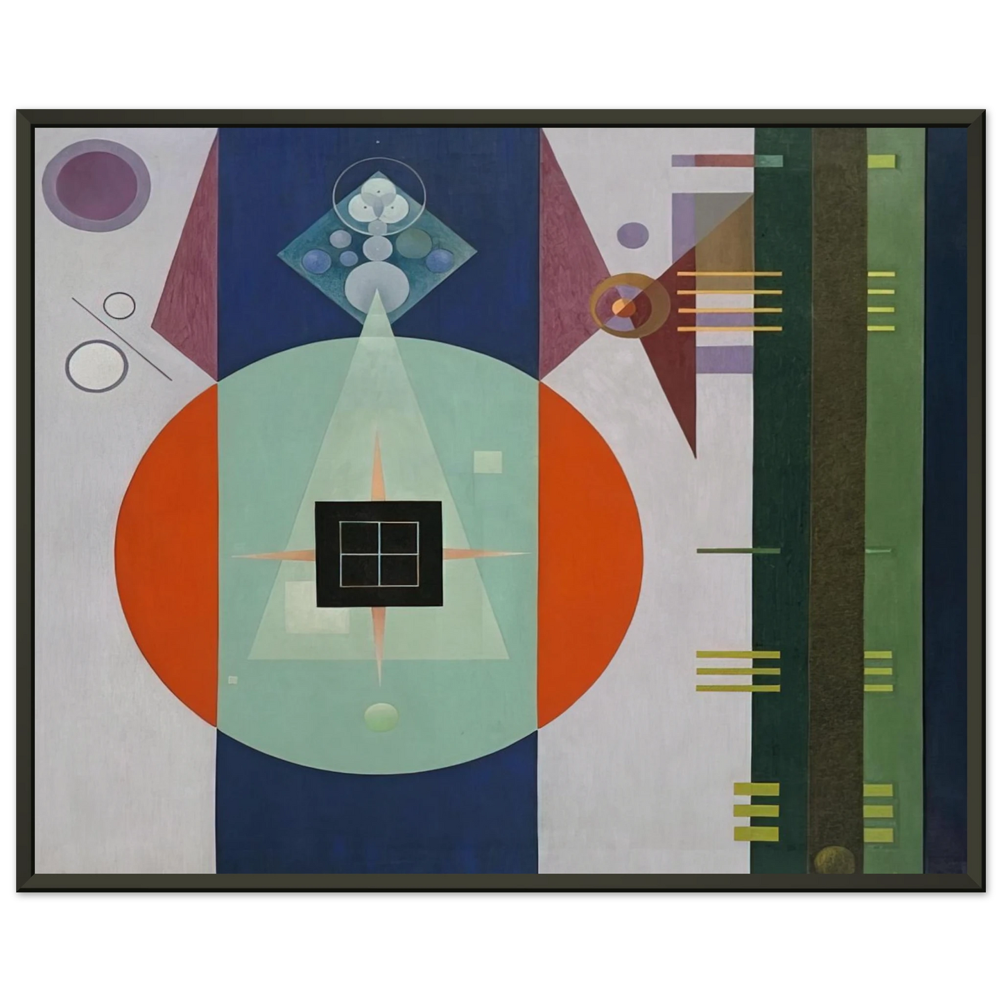 Rudolf Bauer DARK SQUARE 1938 Framed Art Print - Aluminum Frame - 70x100 cm / 28x40 inches