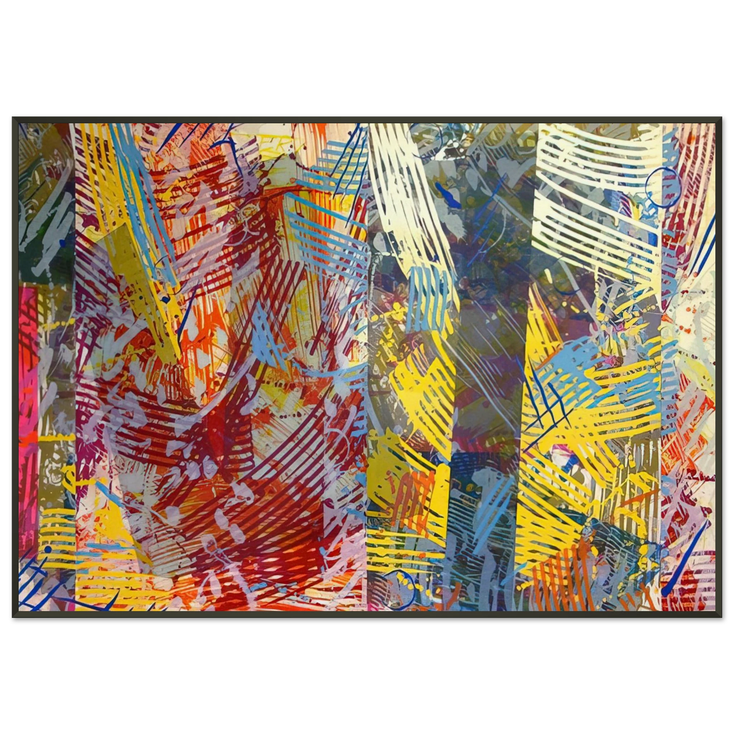 Sam Gilliam Pretty Boxes Framed Art Print - Aluminum Frame - 21x29.7 cm / 8x12"