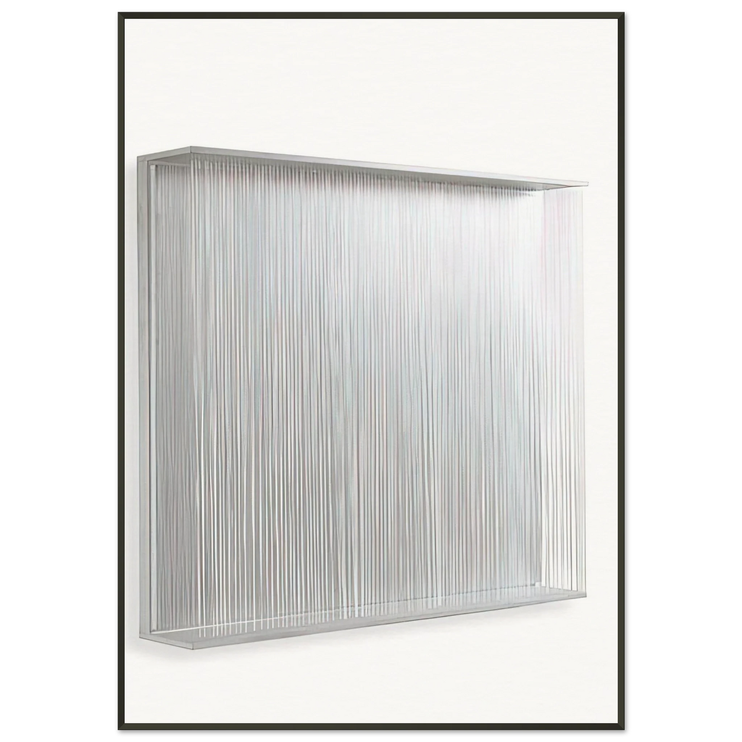 Jesus Rafael Soto VIBRATION BLANCHE 1995 Framed Art Print - Aluminum Frame - 21x29.7 cm / 8x12"