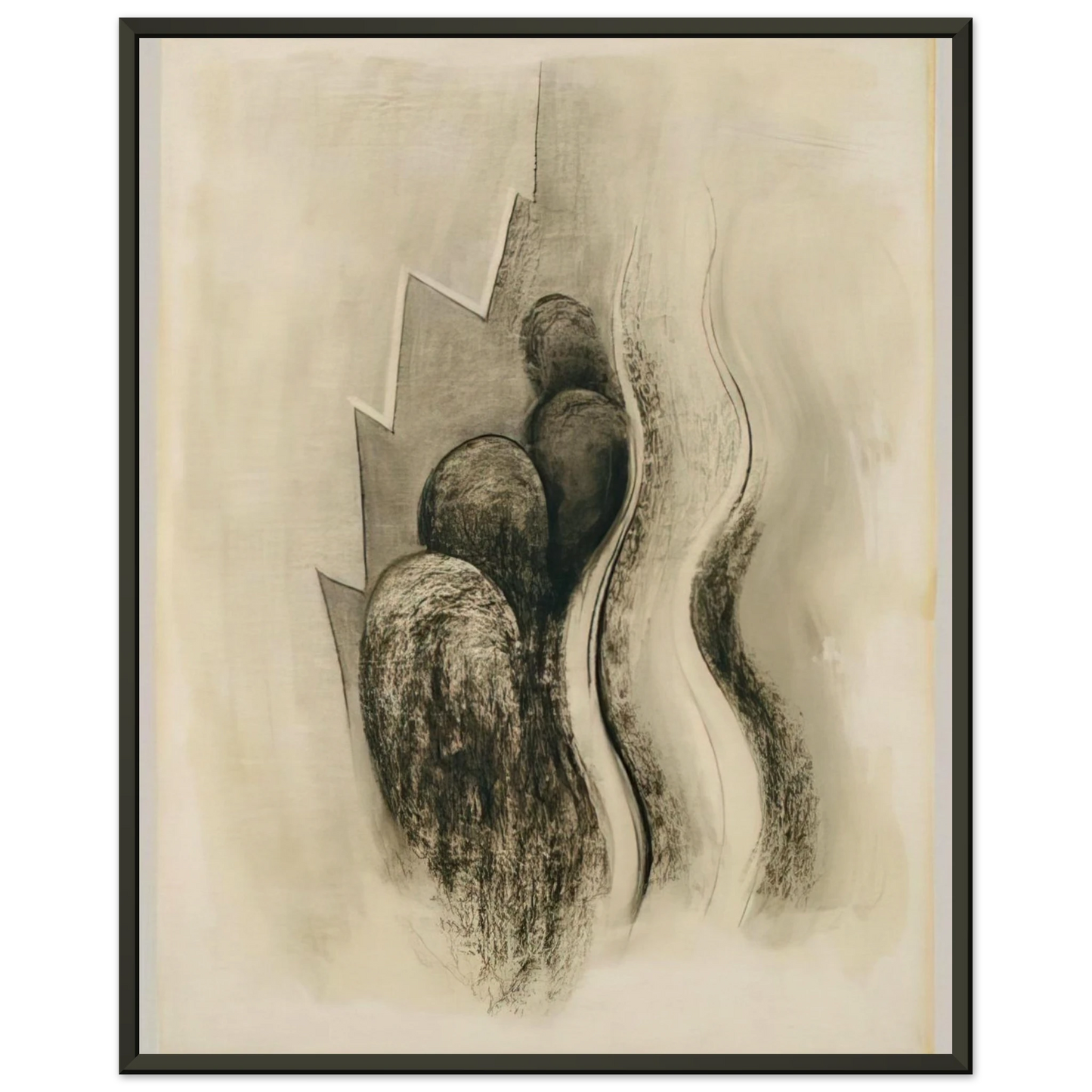 Georgia OKeeffe Drawing XIII Framed Art Print - Aluminum Frame - 60x80 cm / 24x32 inches