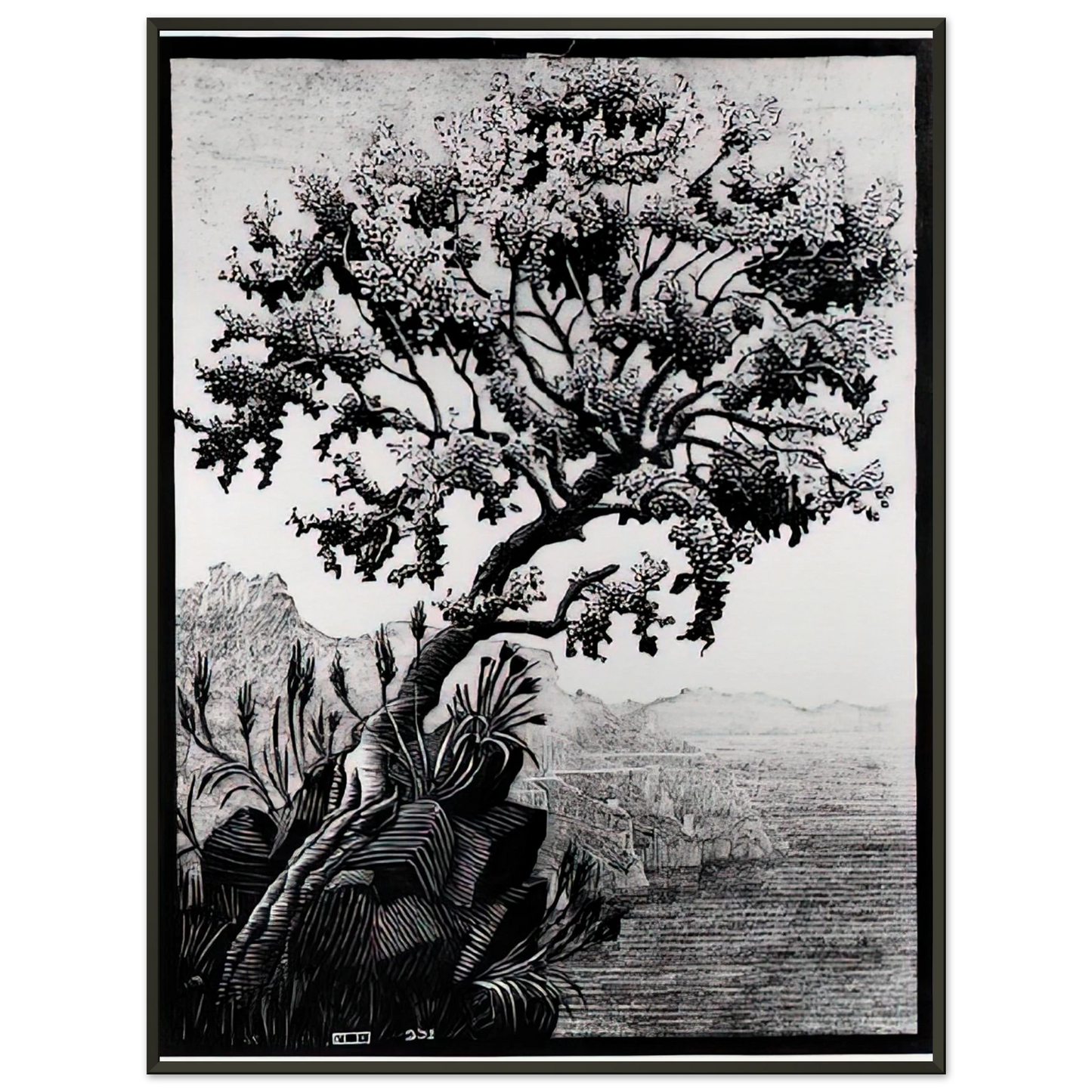 MC Escher  ESCHER 14 Framed Art Print  - Aluminum Frame - 60x80 cm / 24x32 inches