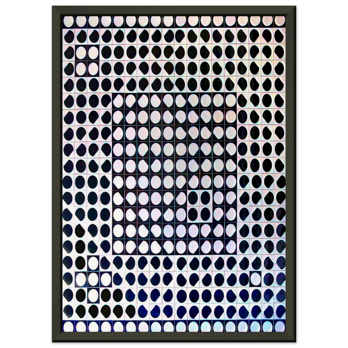 Victor Vasarely Caopeo 1964 Framed Art Print - Aluminum Frame - 70x100 cm / 28x40 inches