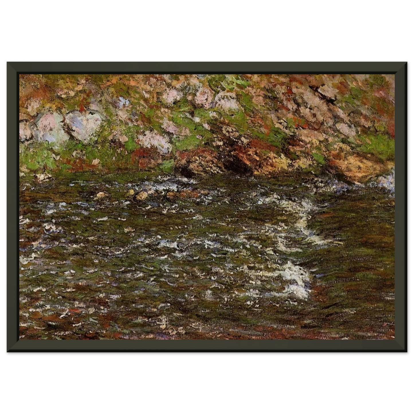 claude monet Torrent of the Petite Creuse at Fresselines Framed Art Print - Aluminum Frame - 70x100 cm / 28x40 inches