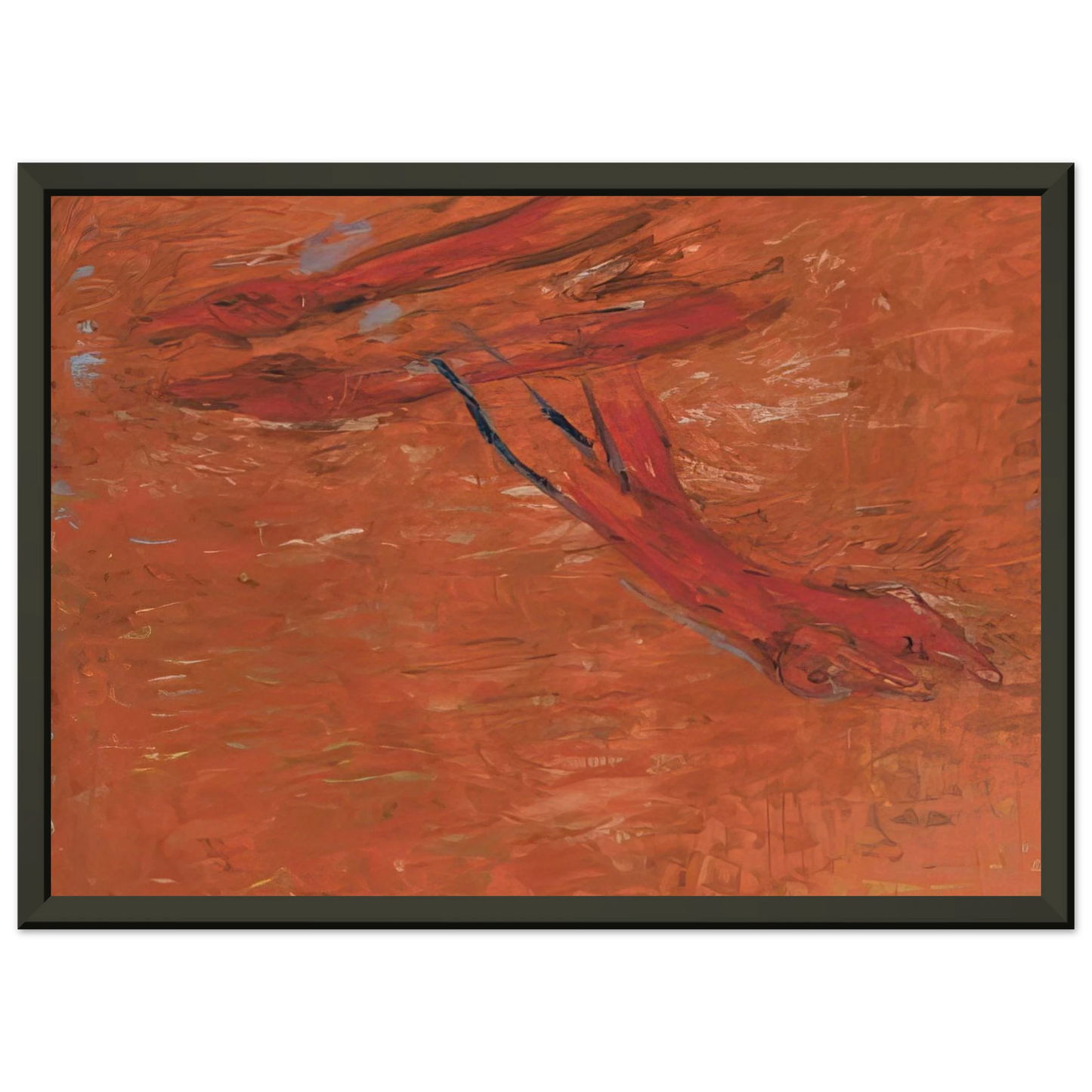 Susan Rothenberg AUGUST 17TH 1998 Framed Art Print - Aluminum Frame - 70x100 cm / 28x40 inches