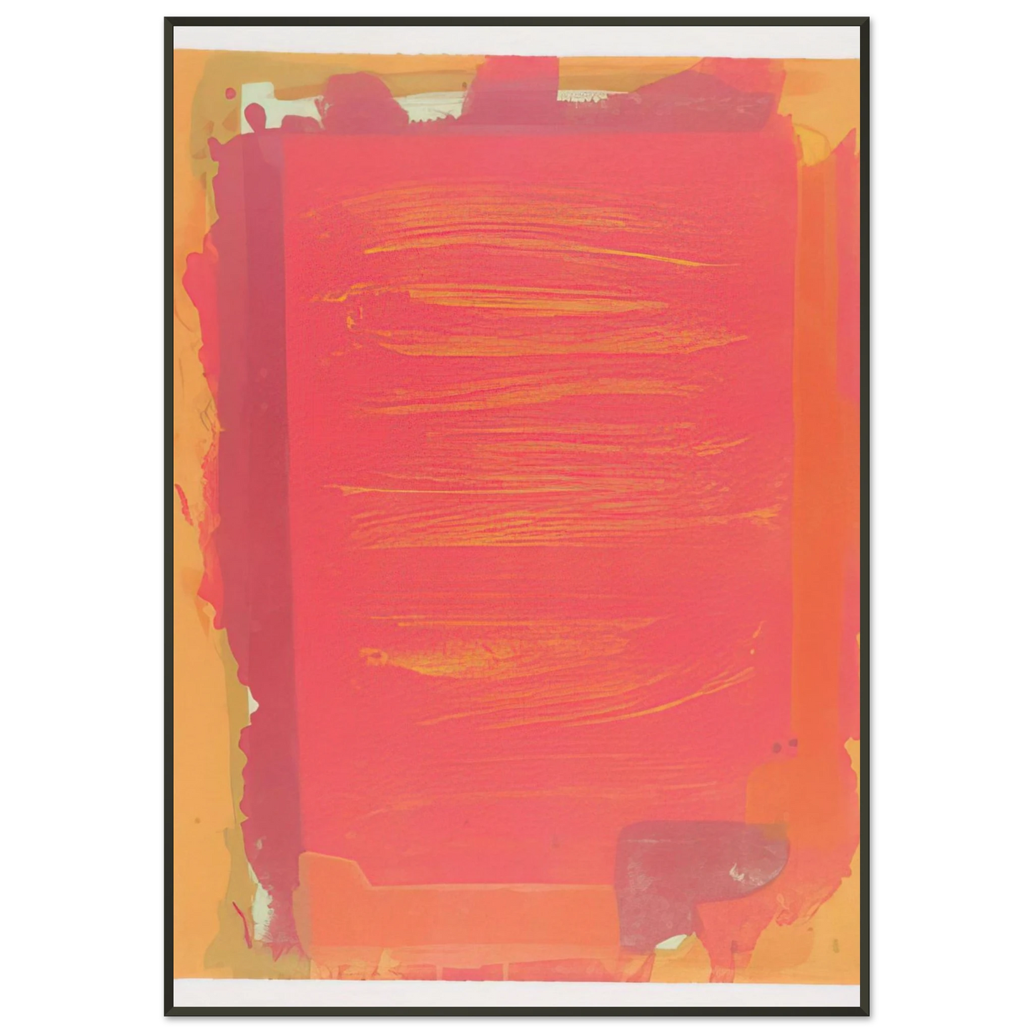 John Hoyland Untitled II 1974 Framed Art Print - Aluminum Frame - 21x29.7 cm / 8x12"