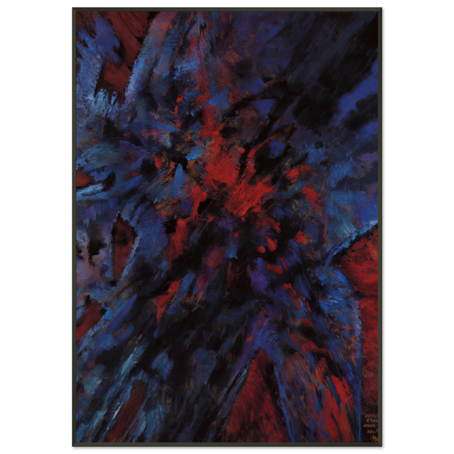 Alfred Manessier Hommage a Martin Luther King 1968 Framed Art Print - Aluminum Frame - 21x29.7 cm / 8x12"