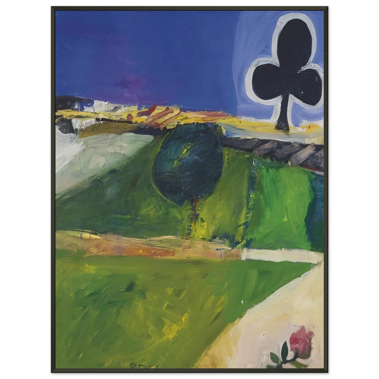 Richard Diebenkorn Landscape with Figure Framed Art Print - Aluminum Frame - 70x100 cm / 28x40 inches