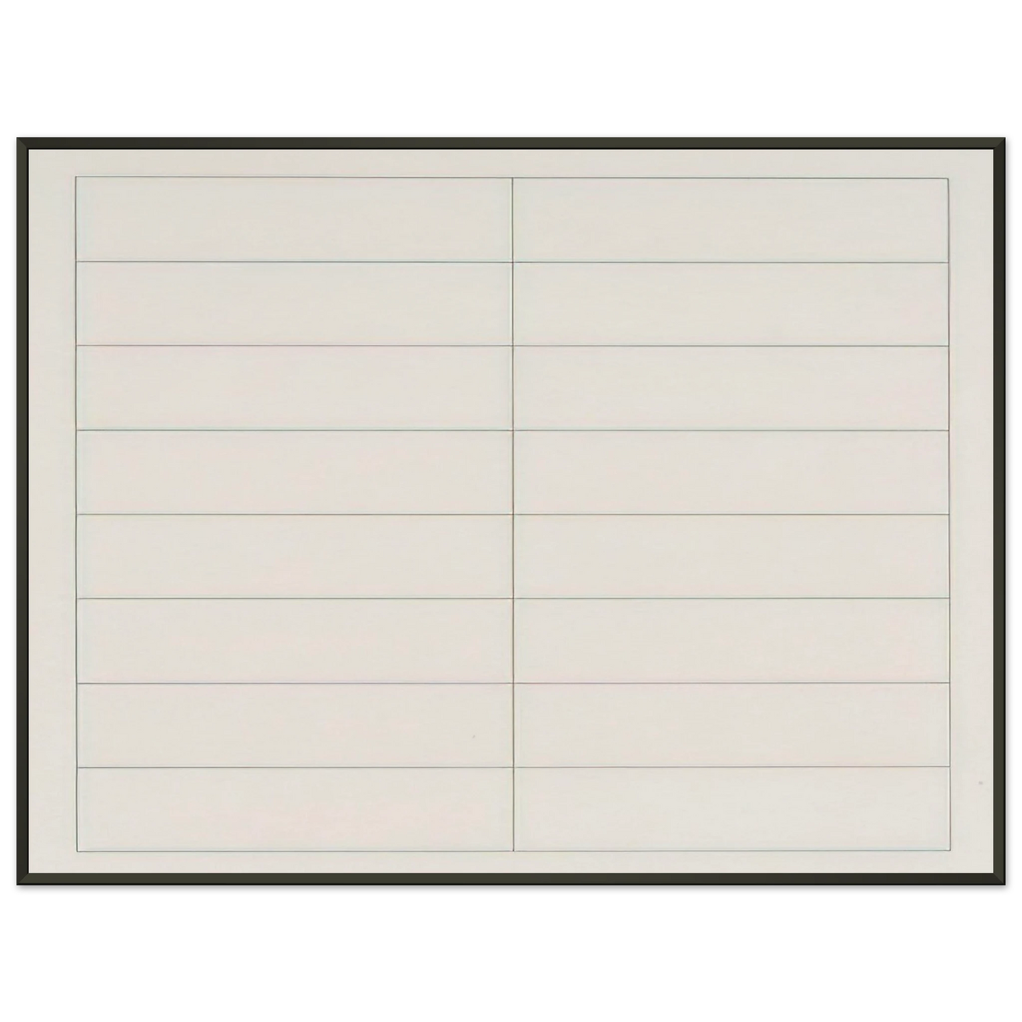 Agnes Martin On a clear day 2 Framed Art Print - Aluminum Frame - 40x50 cm / 16x20 inches