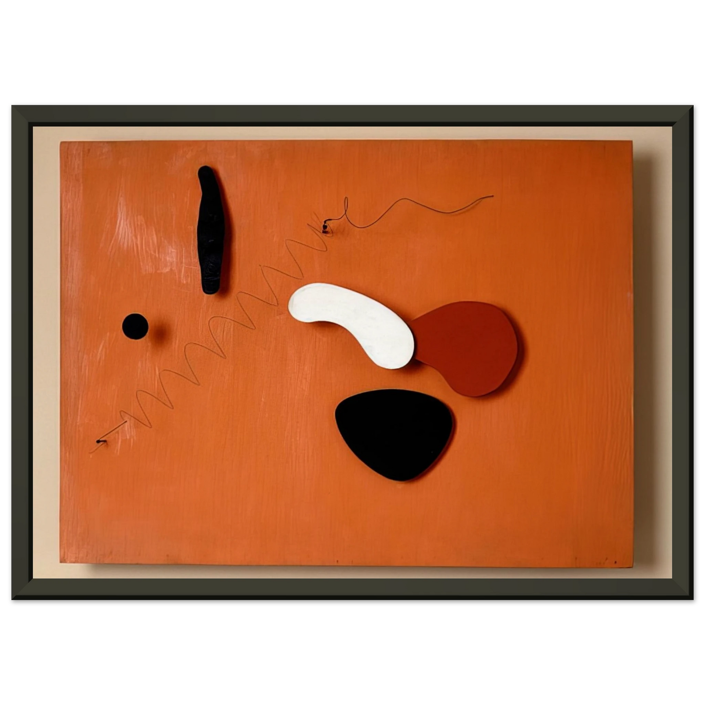 Alexander Calder THE ORANGE PANEL 1936 Framed Art Print - Aluminum Frame - 70x100 cm / 28x40 inches