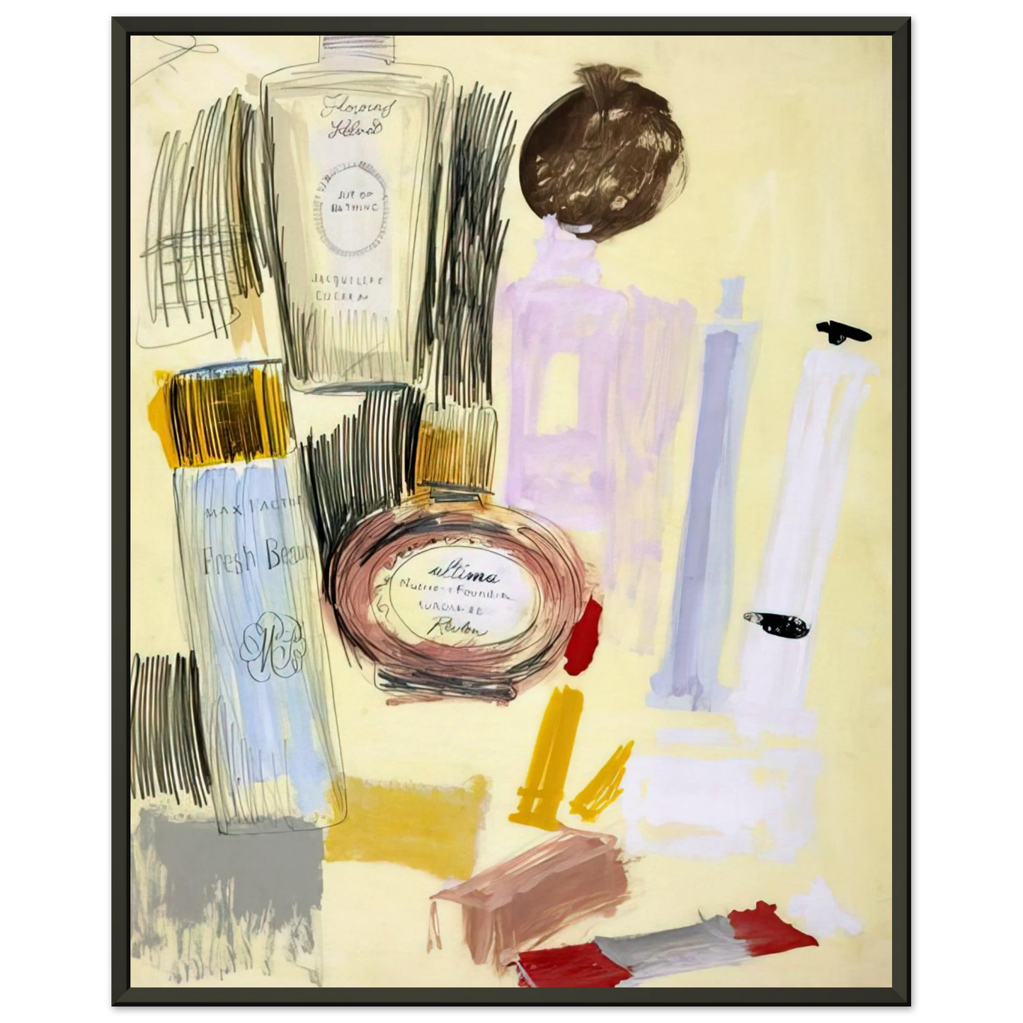 Andy Warhol Untitled Beauty Products Framed Art Print - Aluminum Frame - 40x50 cm / 16x20 inches