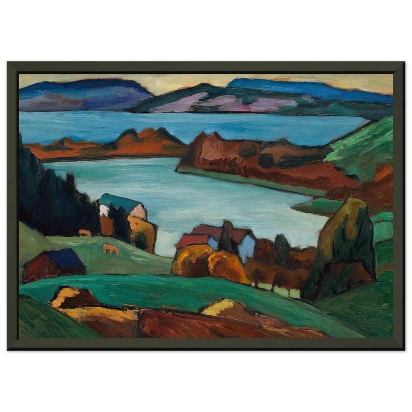 Gabriele Munter STAFFELSEE 1934 Framed Art Print - Aluminum Frame - 70x100 cm / 28x40 inches