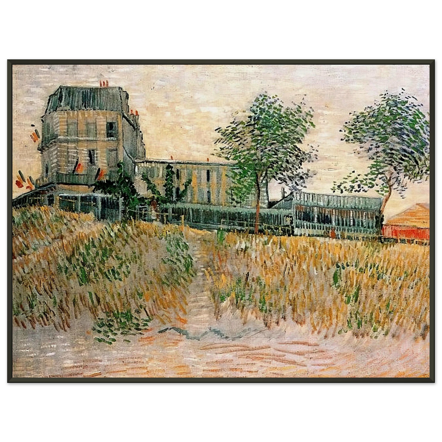 Vincent van Gogh The Restaurant de la Sirene at Asnieres Framed Art Print - Aluminum Frame - 40x50 cm / 16x20 inches