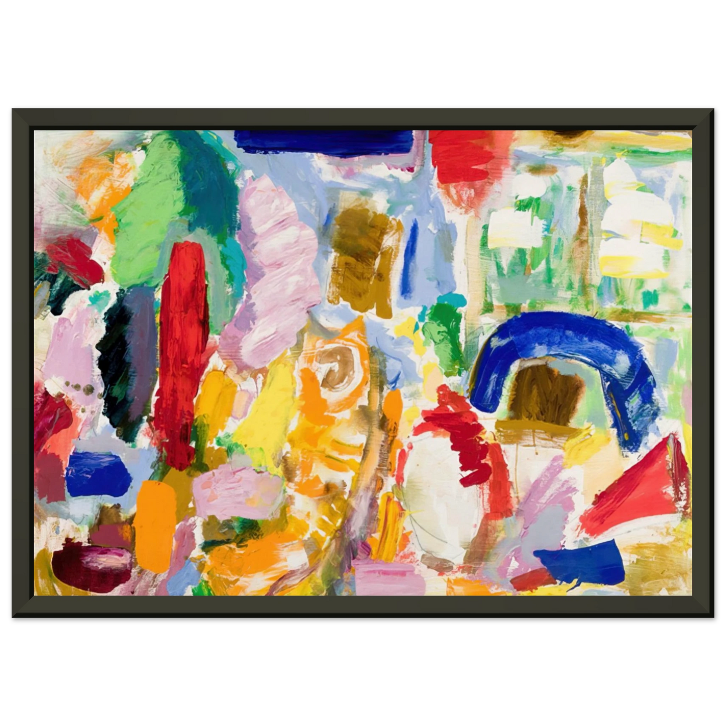 Taro Yamamoto PAPER KITE BROWN HAT AND RED VASE 1987 Framed Art Print - Aluminum Frame - 40x50 cm / 16x20 inches