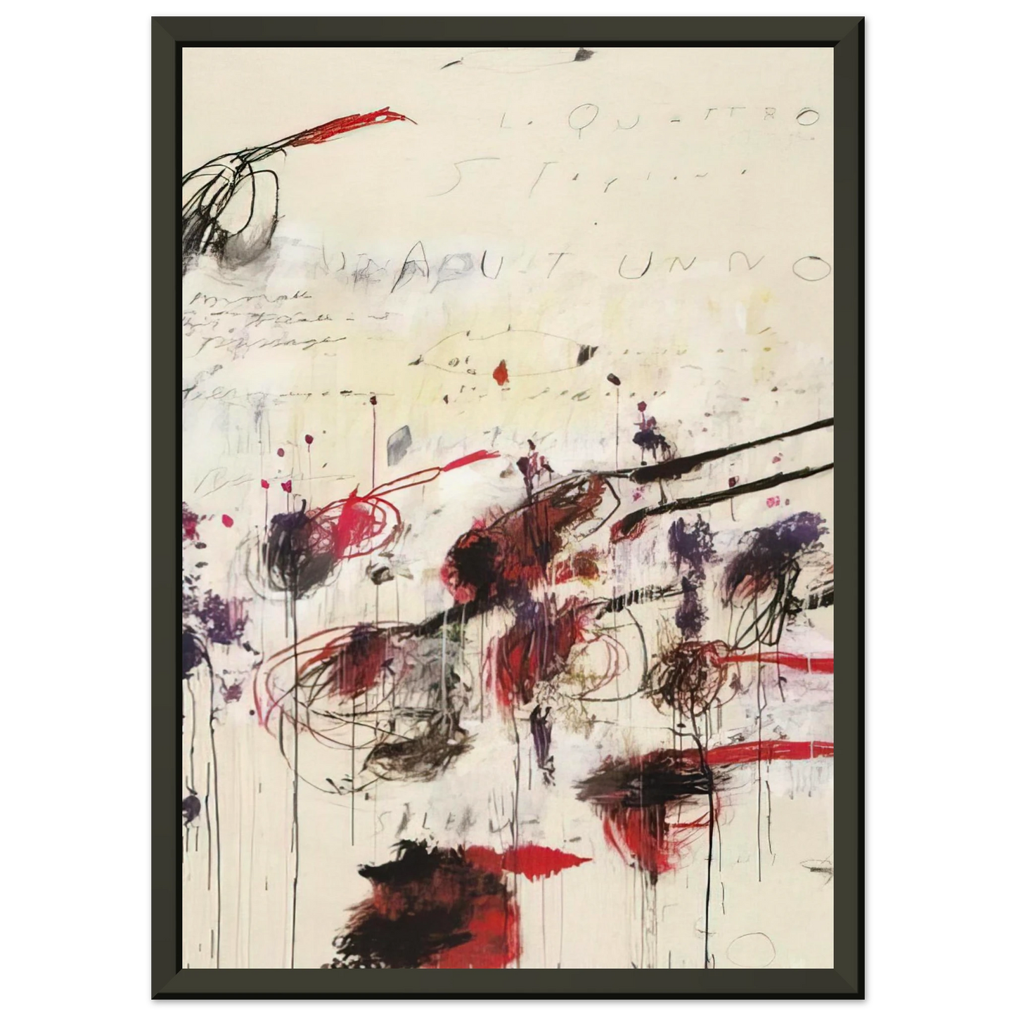 Cy Twombly Quattro stagioni I Autunno Framed Art Print - Aluminum Frame - 40x50 cm / 16x20 inches