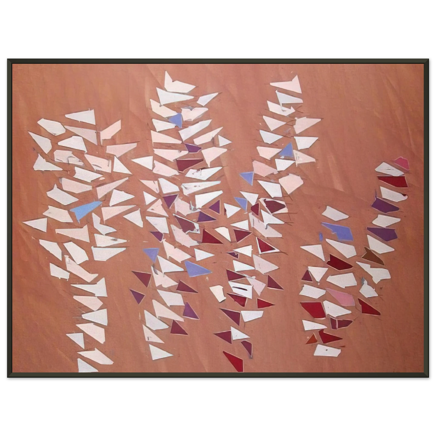 Robert Goodnough On Gray Pink 1988 Framed Art Print - Aluminum Frame - 60x80 cm / 24x32 inches