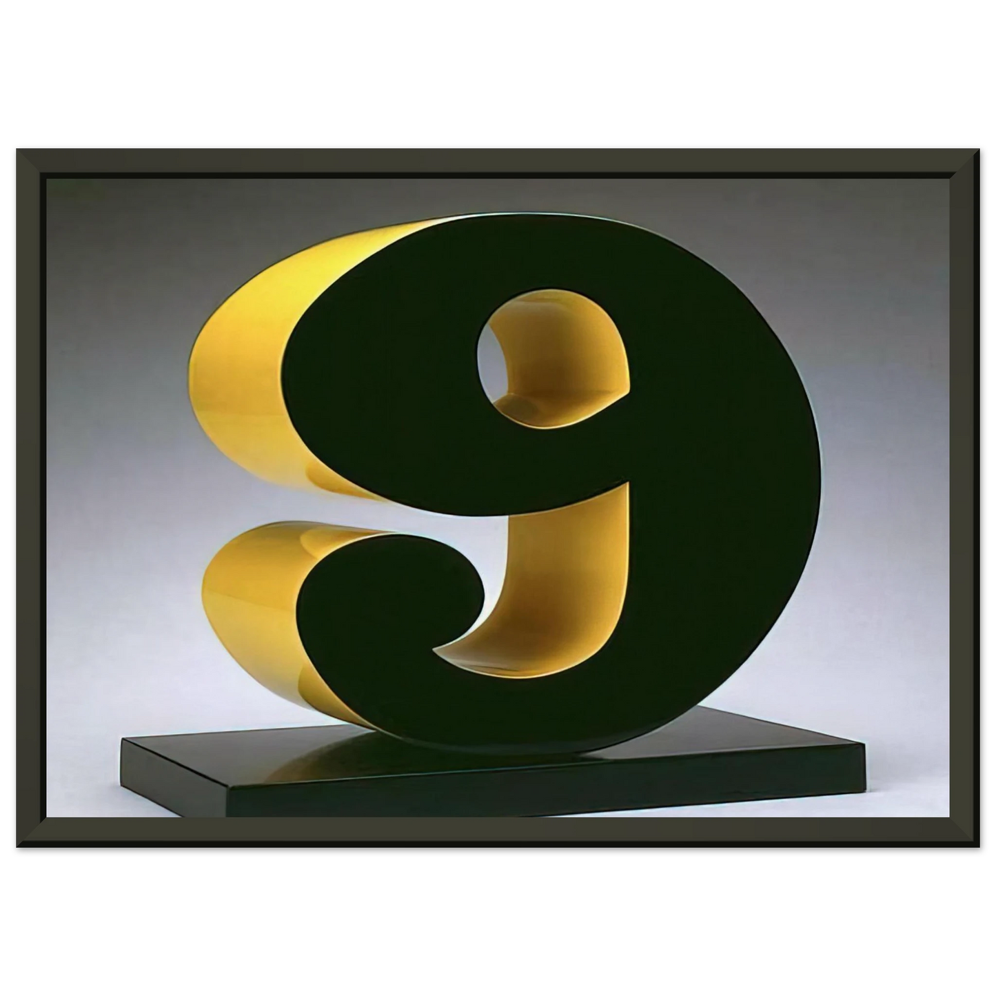 Robert Indiana Nine Framed Art Print - Aluminum Frame - 60x80 cm / 24x32 inches